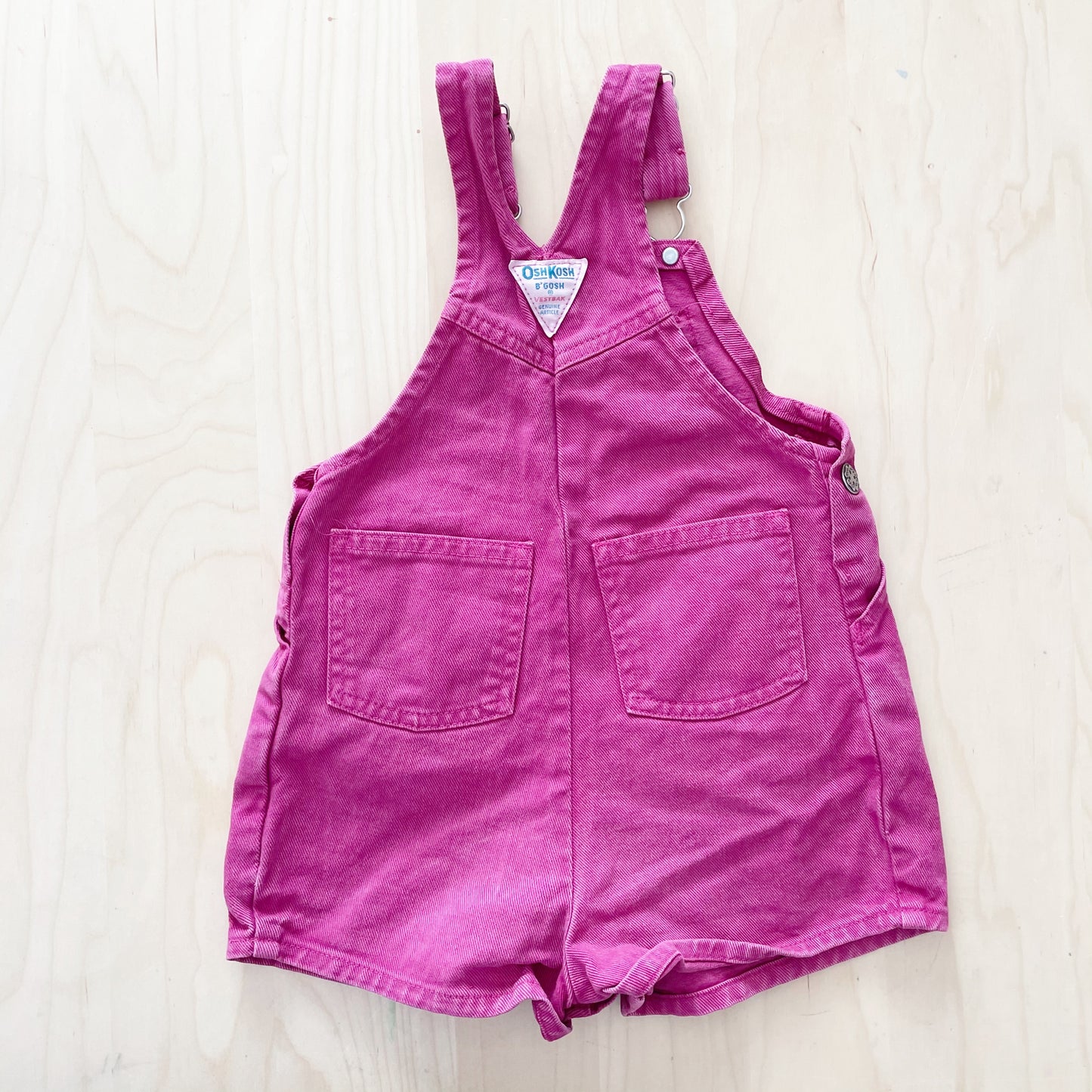 OshKosh Scoop Cut Shortalls - Yellow Clover Vintage Kids Clothes
