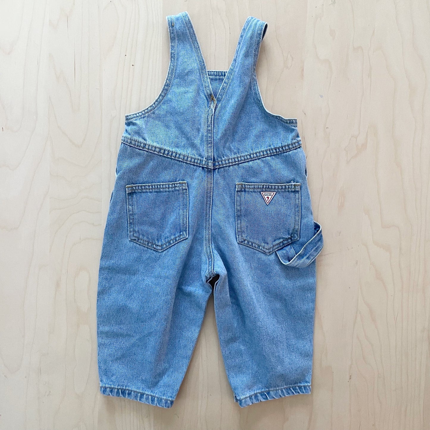 Guess Pennant Patch Overalls - Yellow Clover Vintage Kids Clothes