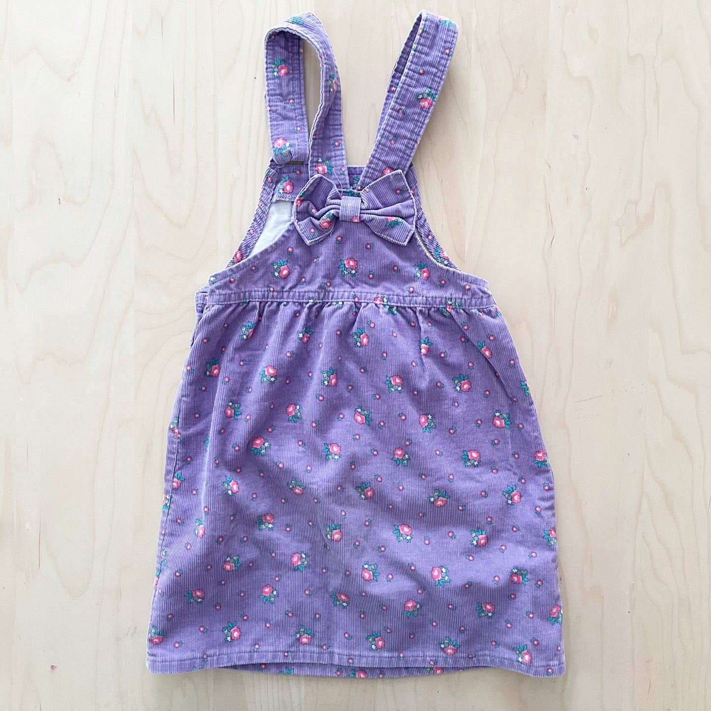 OshKosh Floral Cord Skirtall - Yellow Clover Vintage Kids Clothes