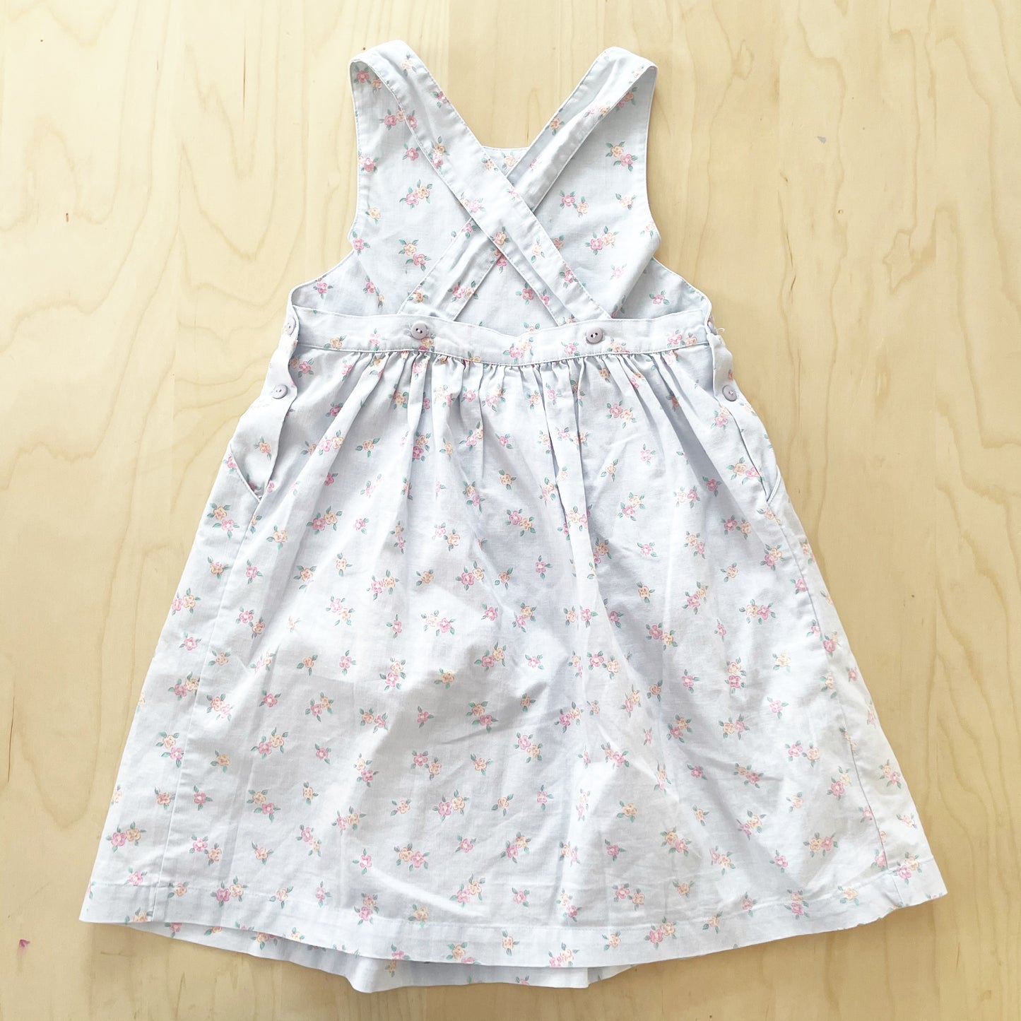 Vintage OshKosh Dainty Floral Dress - Yellow Clover Vintage Kids Clothes