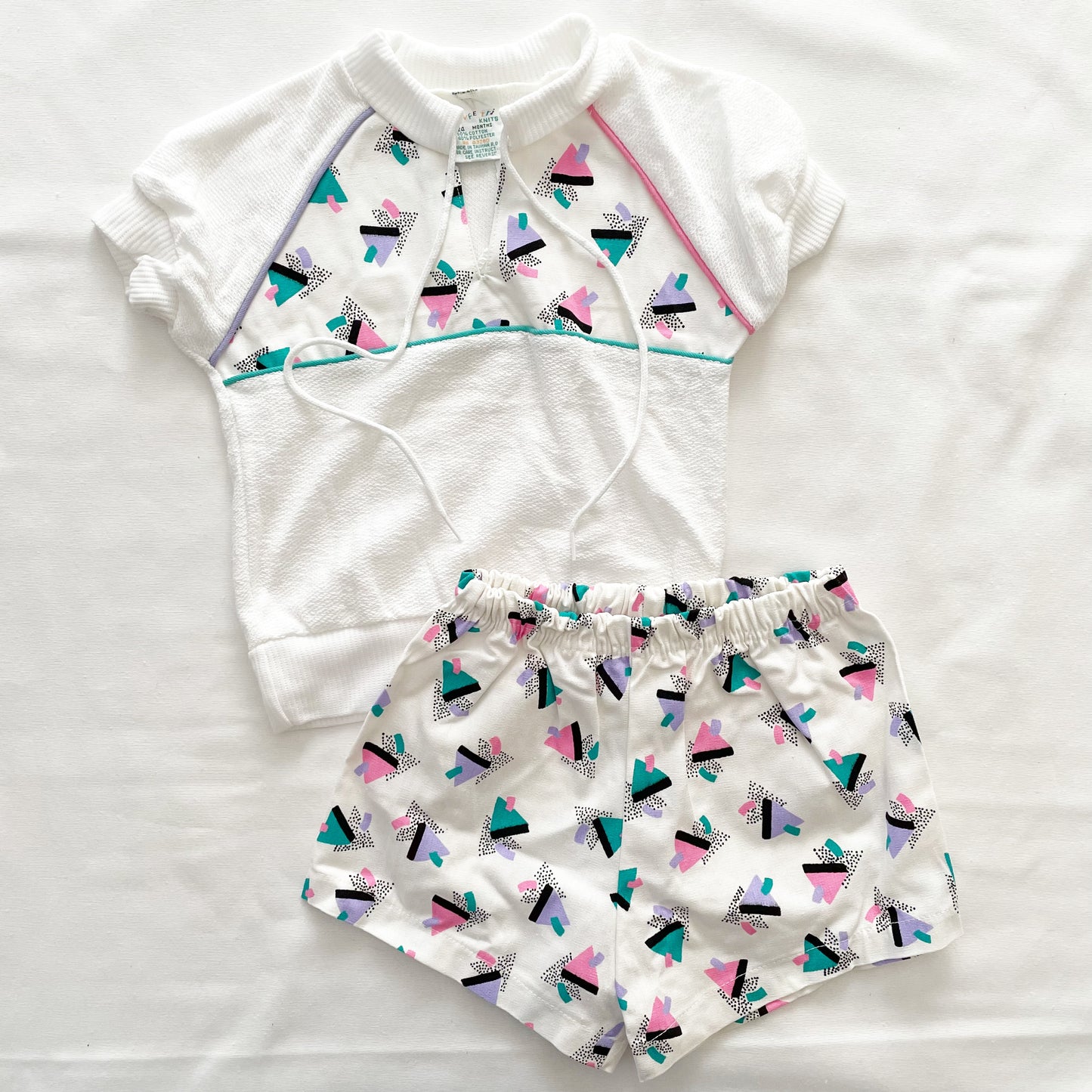Funky Print Textured Top Set • 24m