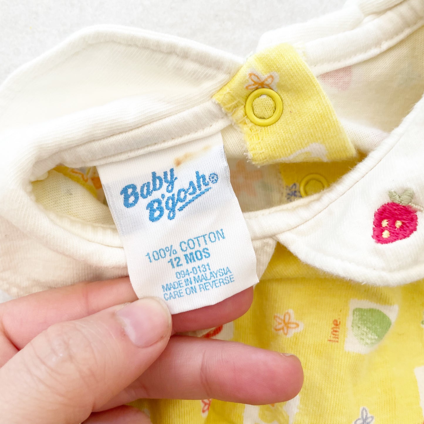 Baby B’gosh Fruit Skirted Romper - Yellow Clover Vintage Kids Clothes