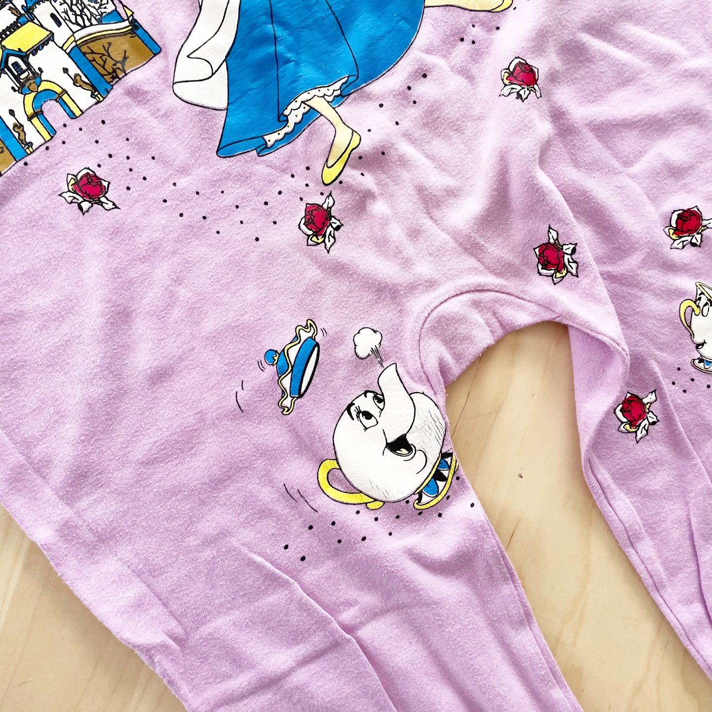 Vintage Beauty and the Beast Romper - Yellow Clover Vintage Kids Clothes