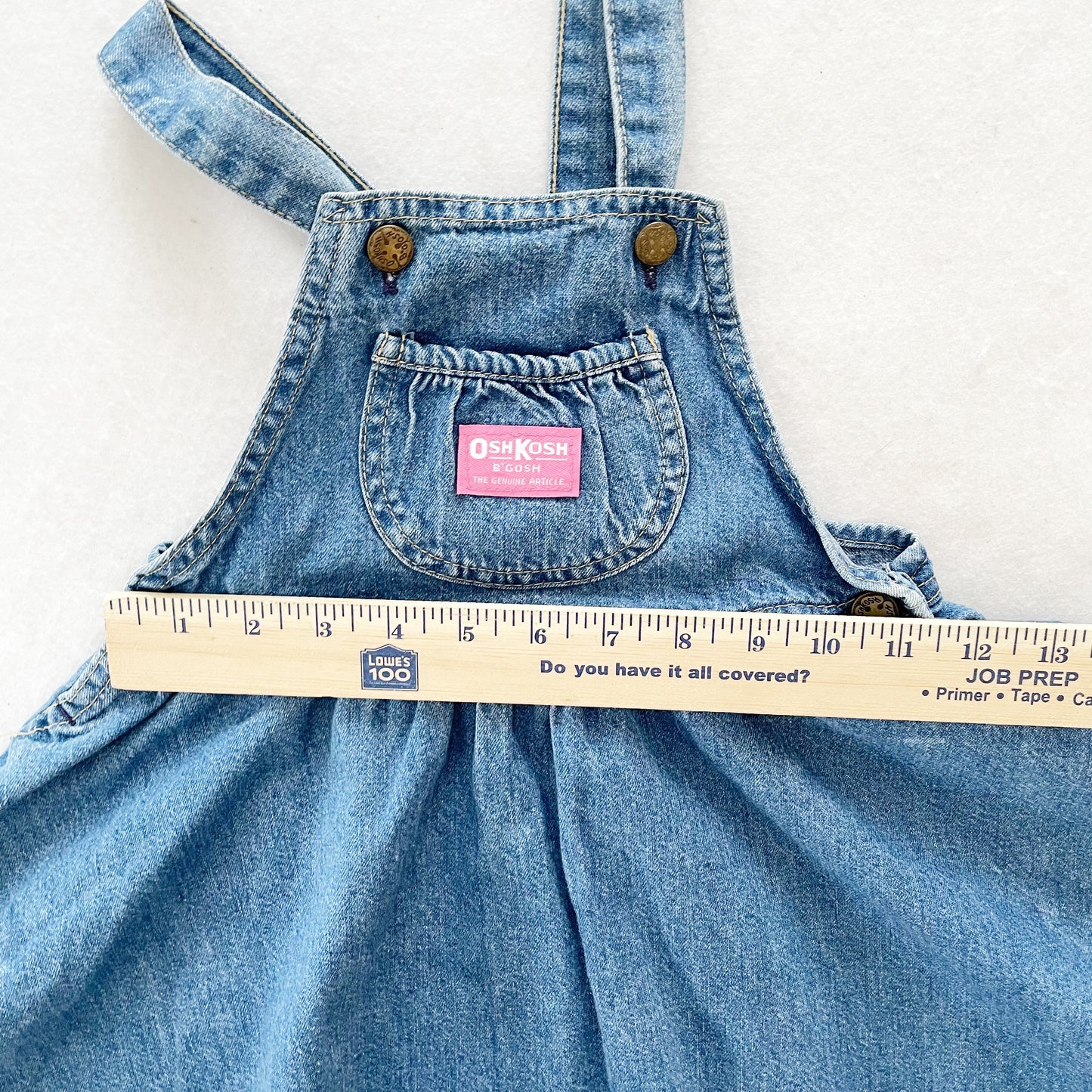 OshKosh Denim Skirtall - Yellow Clover Vintage Kids Clothes