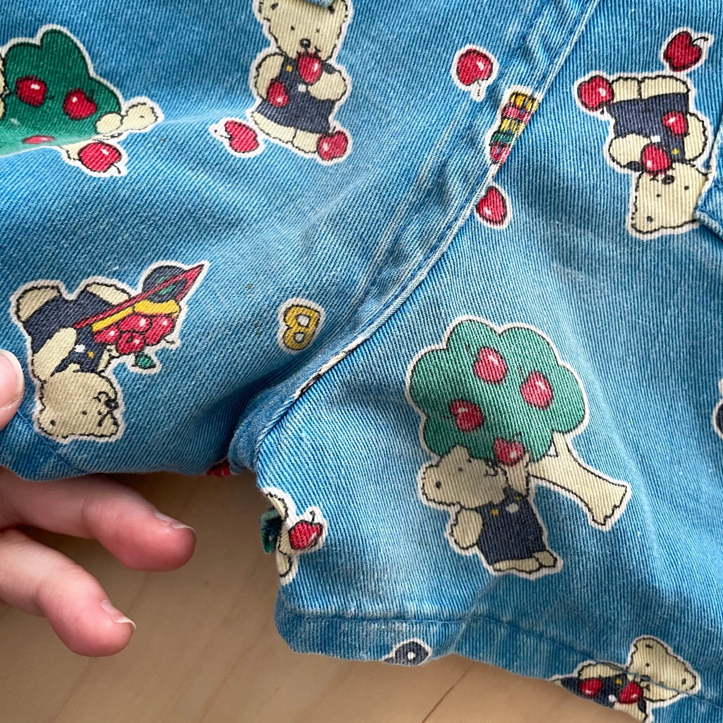 Baby B’gosh Bear Apple Tree Shortalls - Yellow Clover Vintage Kids Clothes