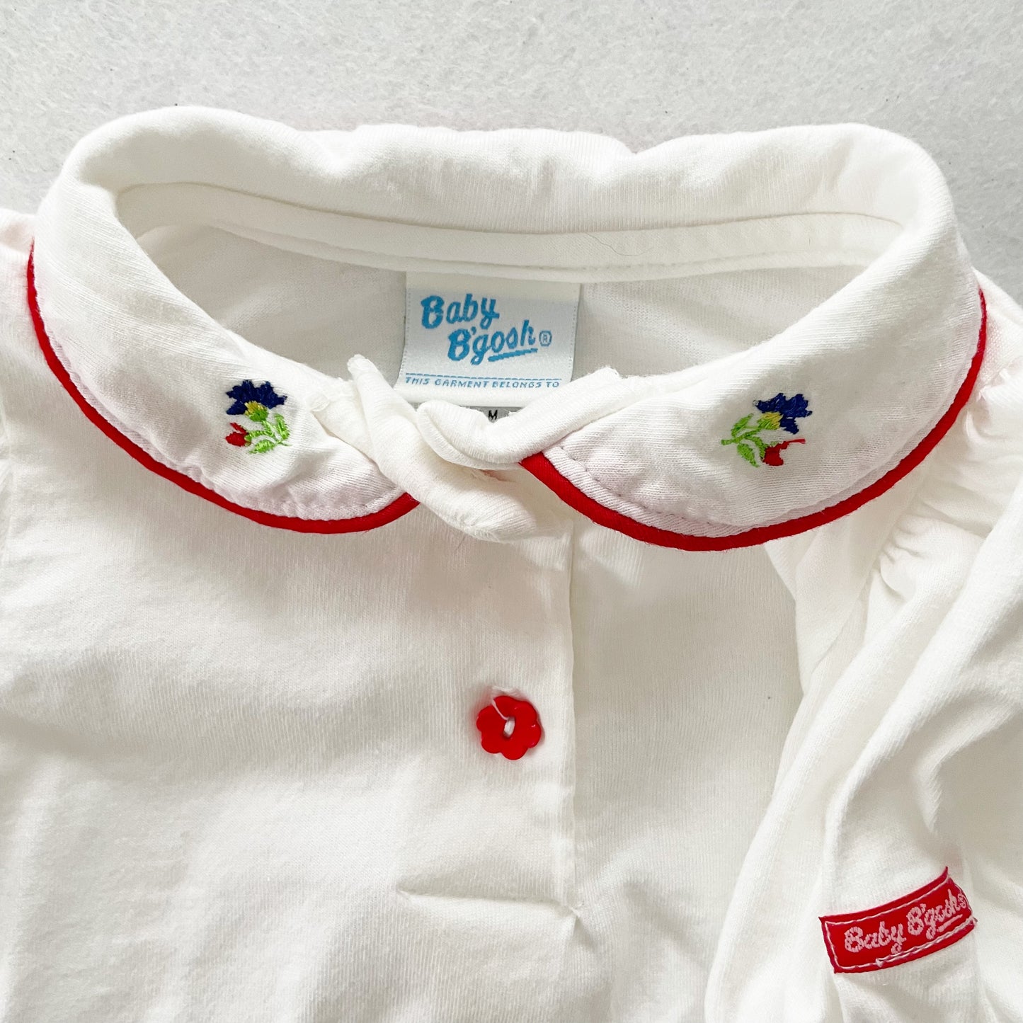 Baby B’gosh Flower Embroidered Layer Top - Yellow Clover Vintage Kids Clothes