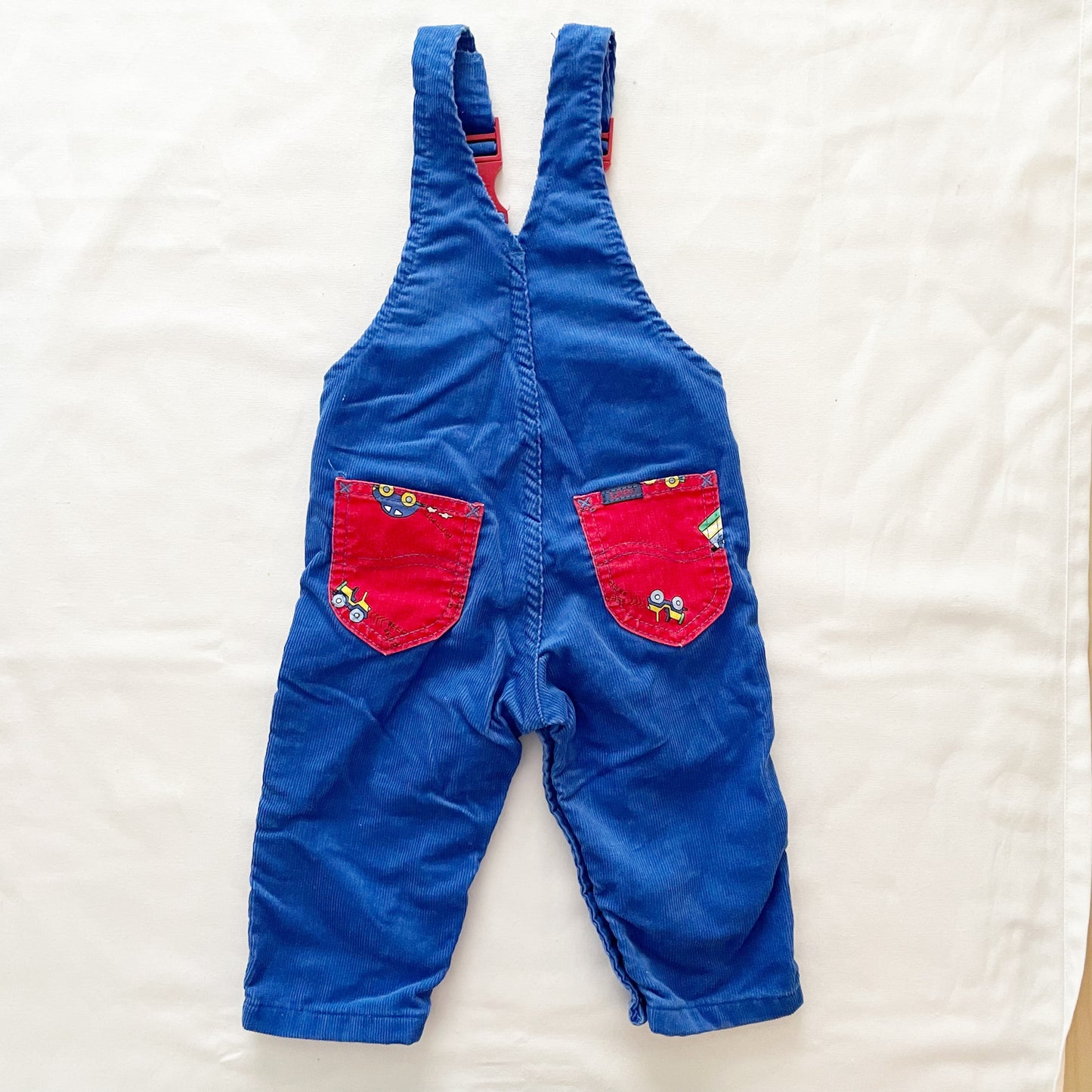Lee Cord Vehicles Buckle Overalls • 18m - Yellow Clover Vintage Kids Clothes
