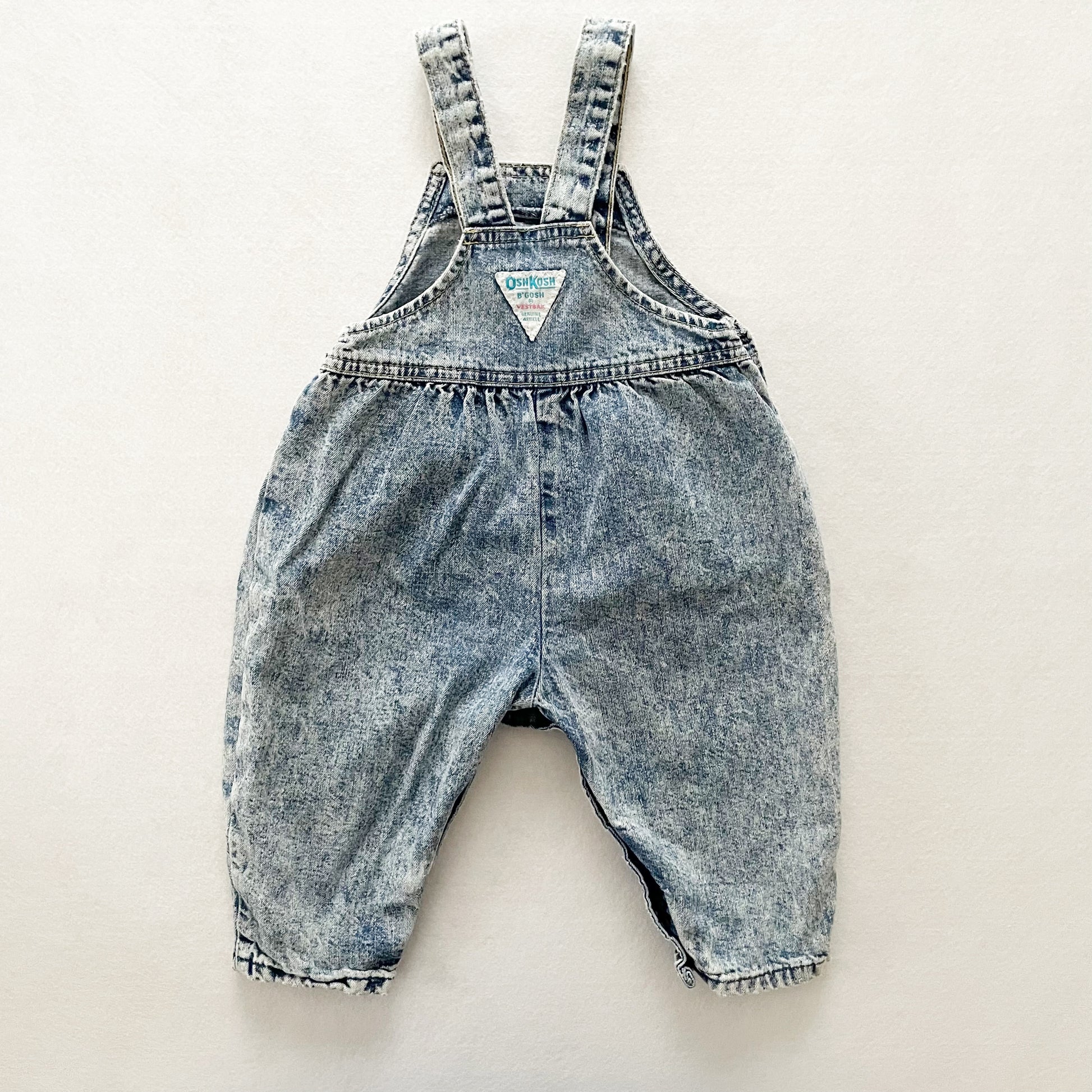 OshKosh Acid Wash Bubble Overalls - Yellow Clover Vintage Kids Clothes