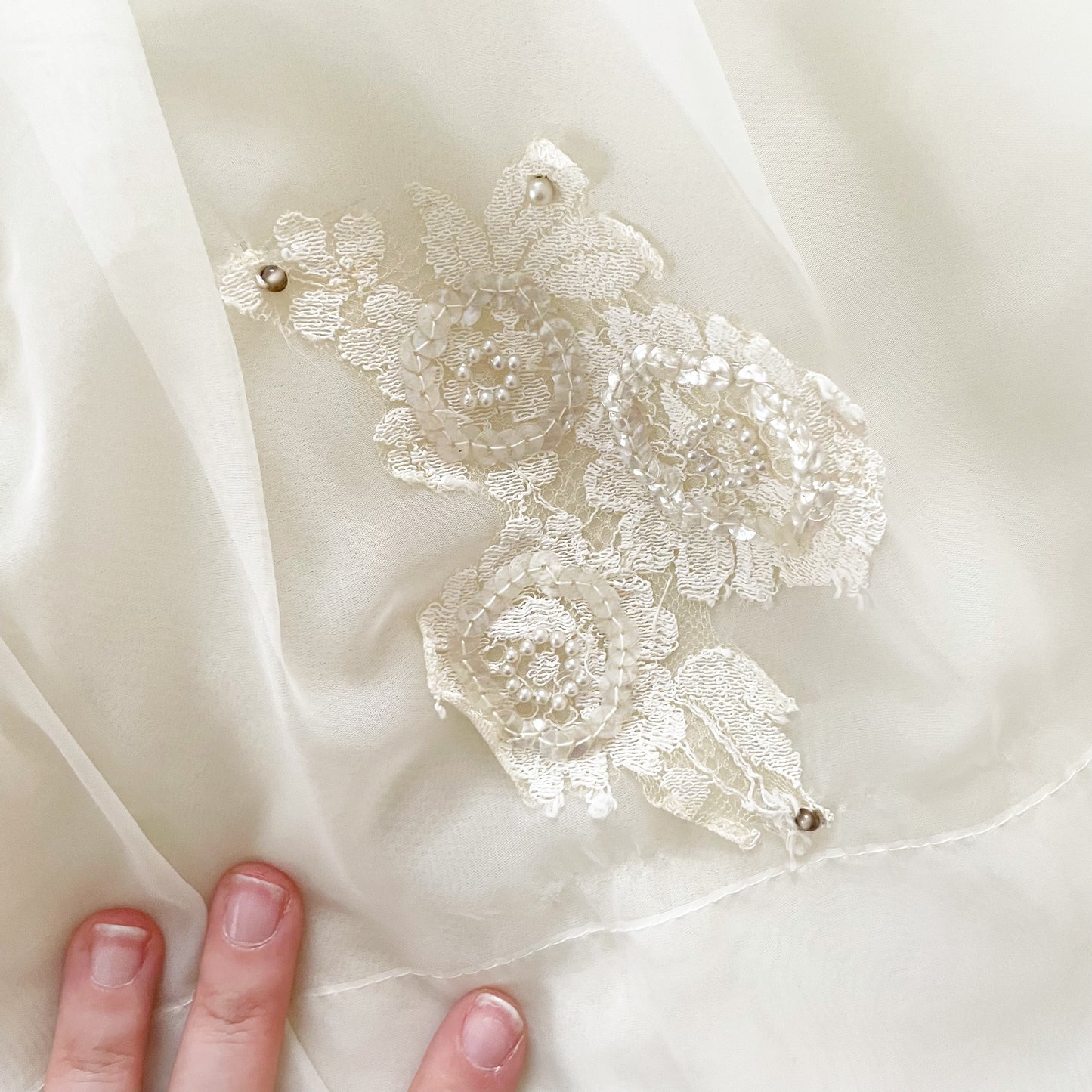 Sheer Lace Appliqué Dress