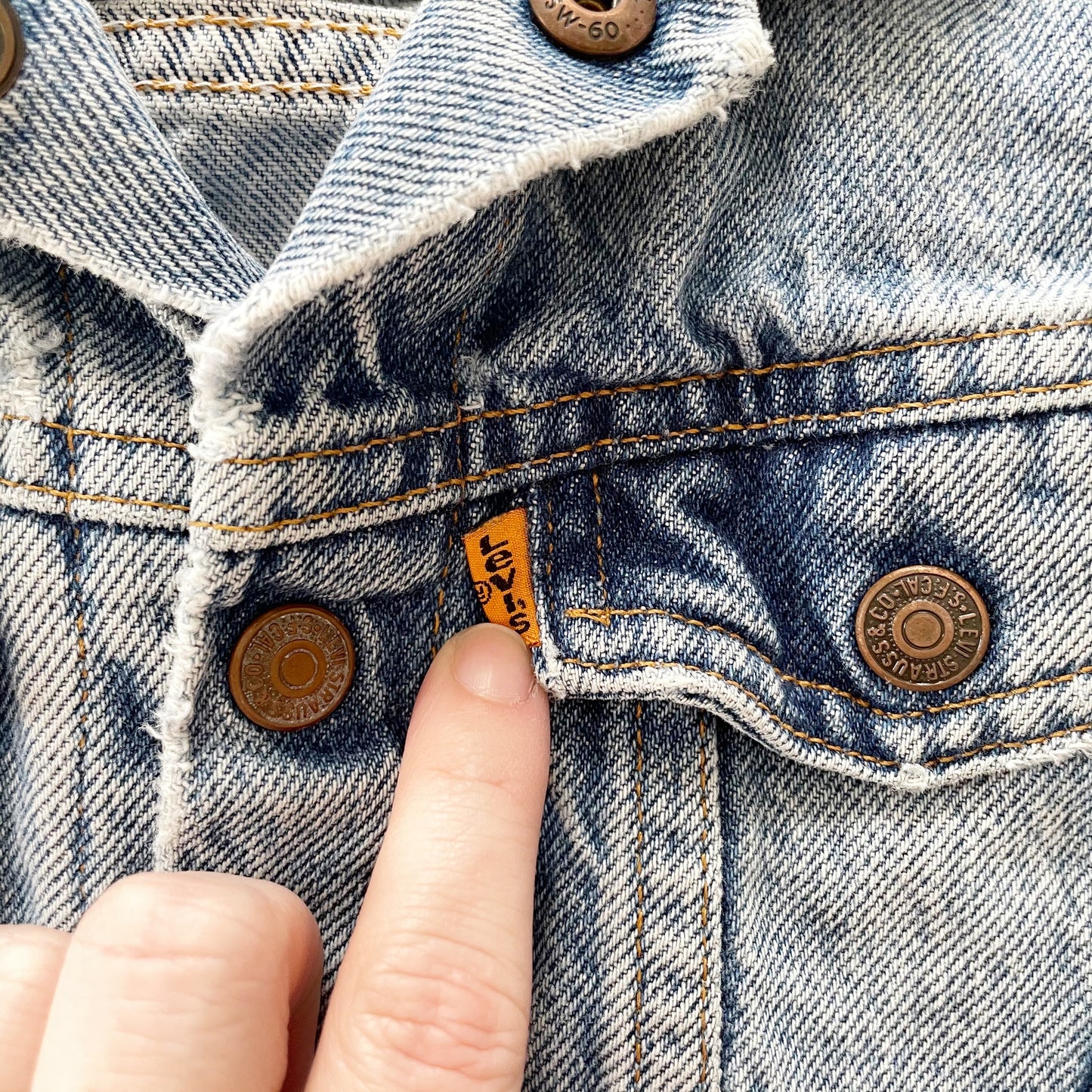 Vintage Levi’s Orange Tab Trucker Jacket - Yellow Clover Vintage Kids Clothes