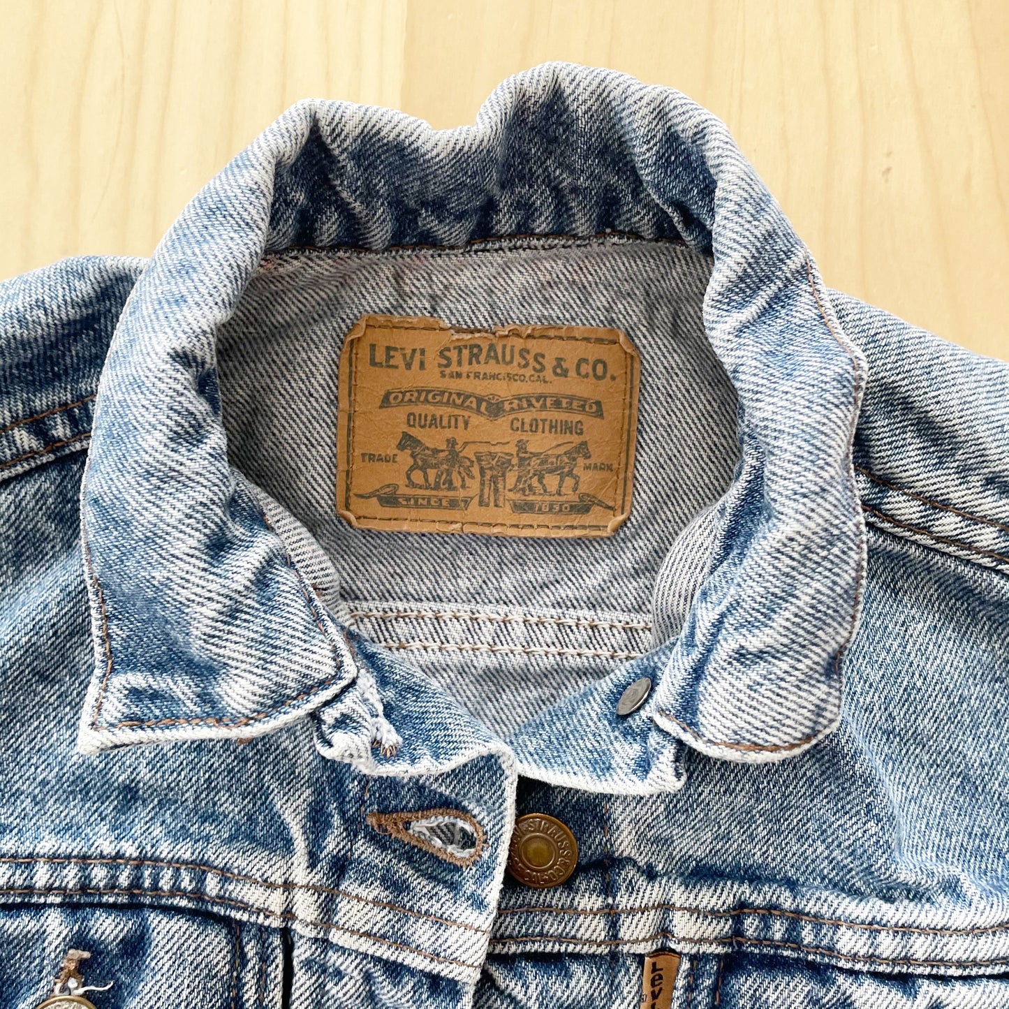 Vintage Levi’s Denim Jacket - Yellow Clover Vintage Kids Clothes