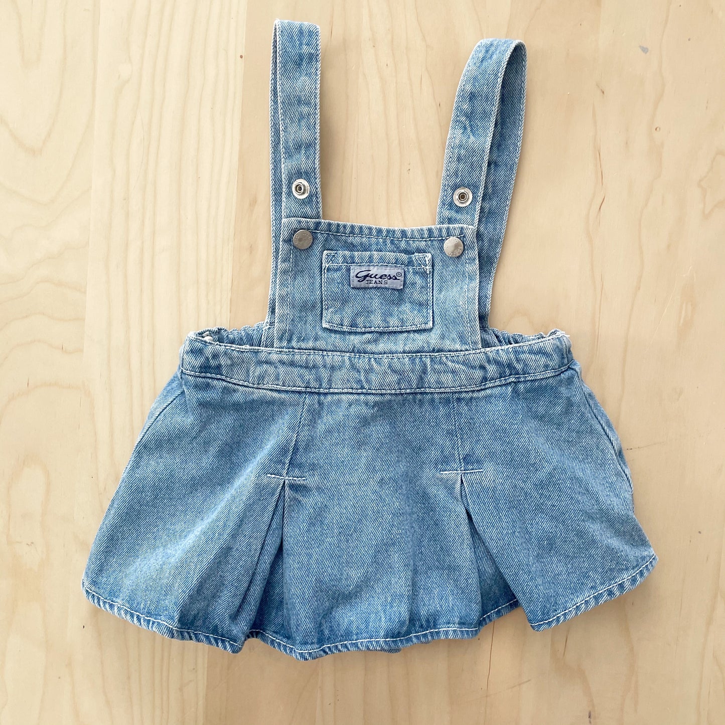 Vintage Guess Denim Pinafore Romper - Yellow Clover Vintage Kids Clothes