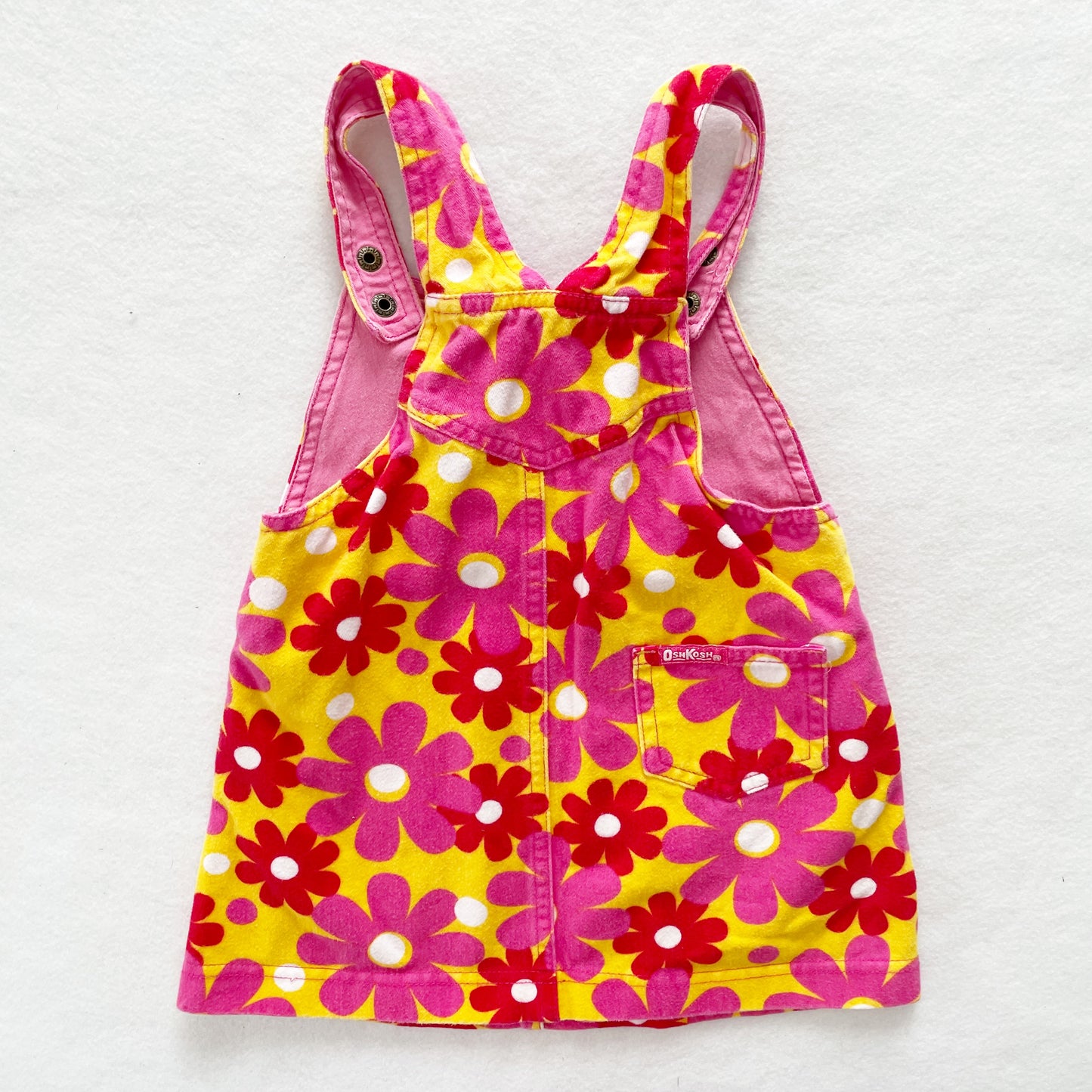 OshKosh Mod Daisy Skirtalls - Yellow Clover Vintage Kids Clothes