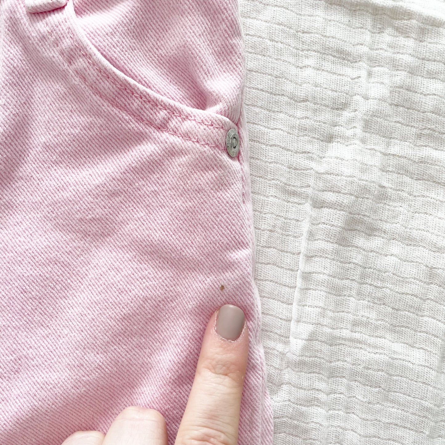 Riders Pink Denim Jeans • 12m - Yellow Clover Vintage Kids Clothes
