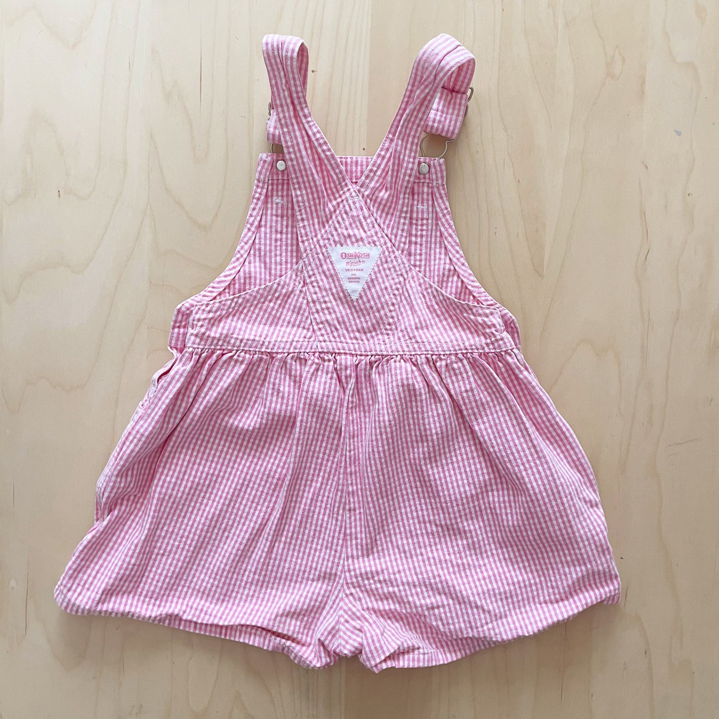 OshKosh Gingham Embroidered Shortalls - Yellow Clover Vintage Kids Clothes