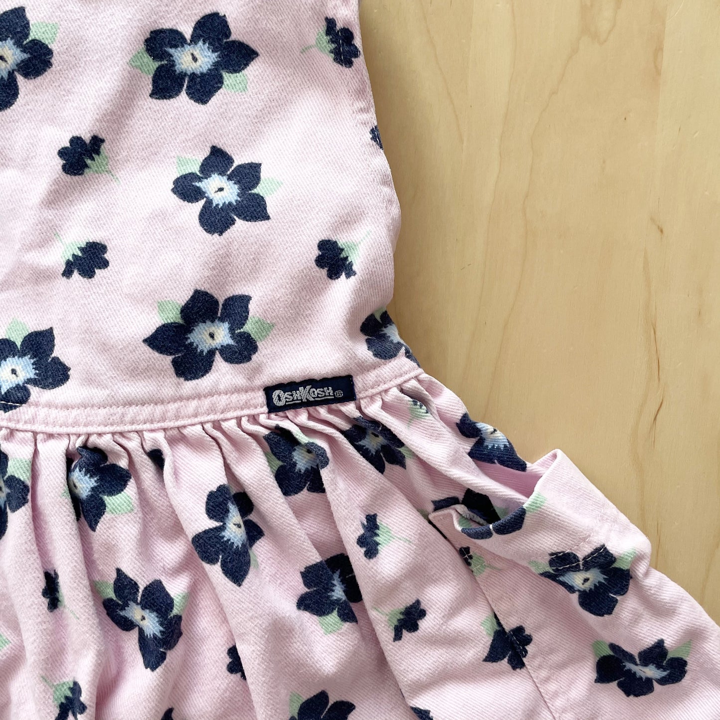 OshKosh Pansy Floral Traditional Dress - Yellow Clover Vintage Kids Clothes