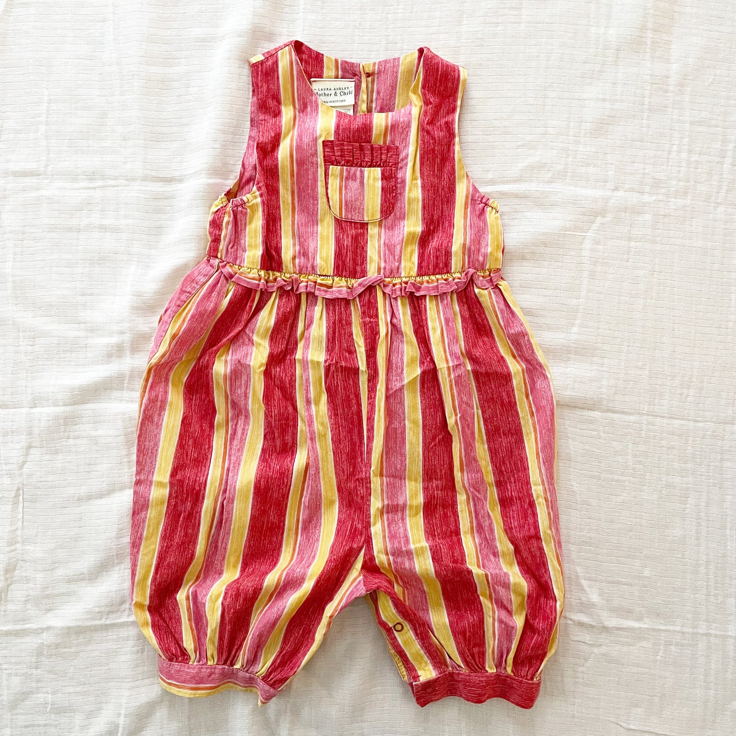Vintage Laura Ashley Striped Baby Romper