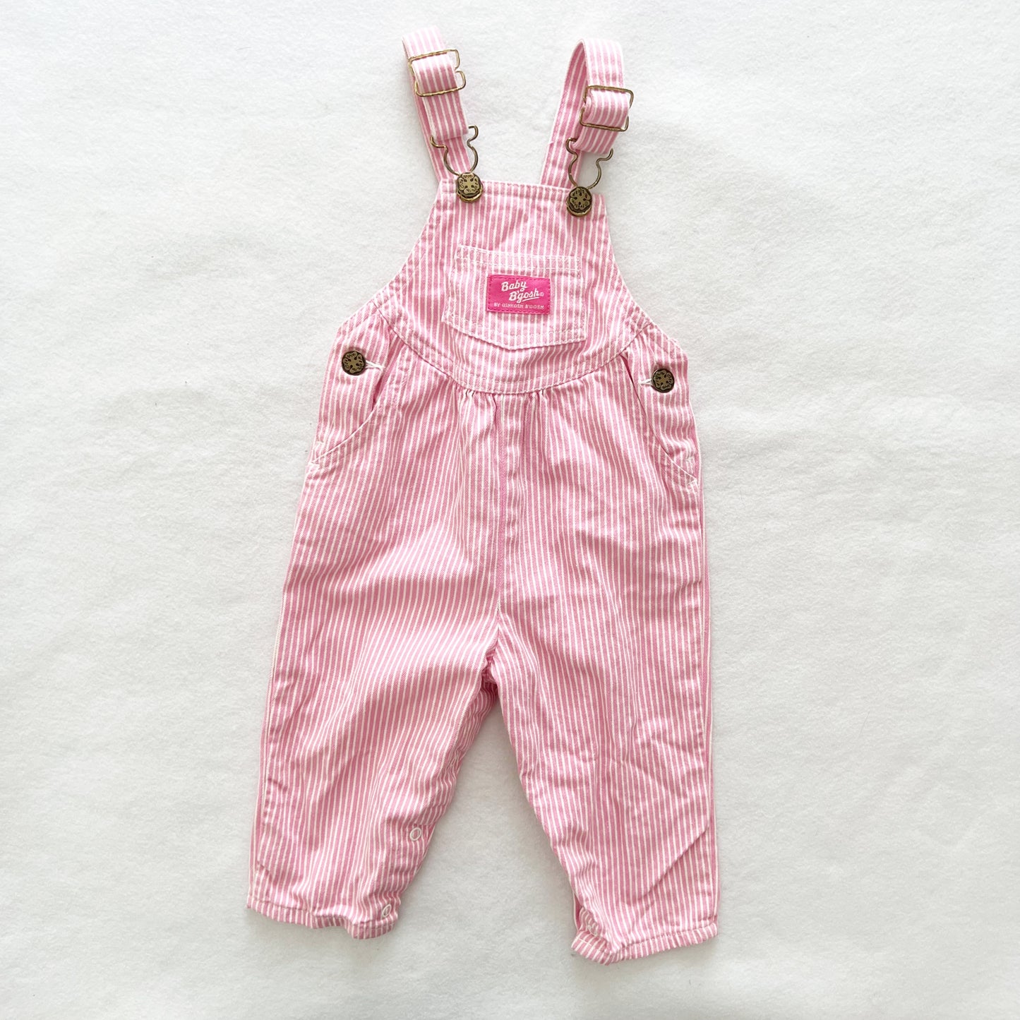 Vintage OshKosh Baby B’gosh Pink Hickory Overalls