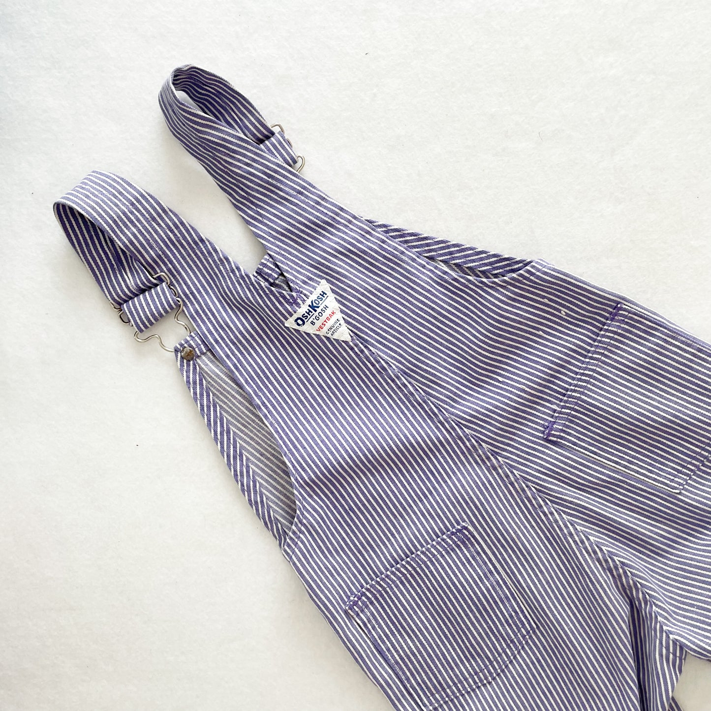 OshKosh Purple Hickory Overalls - Yellow Clover Vintage Kids Clothes