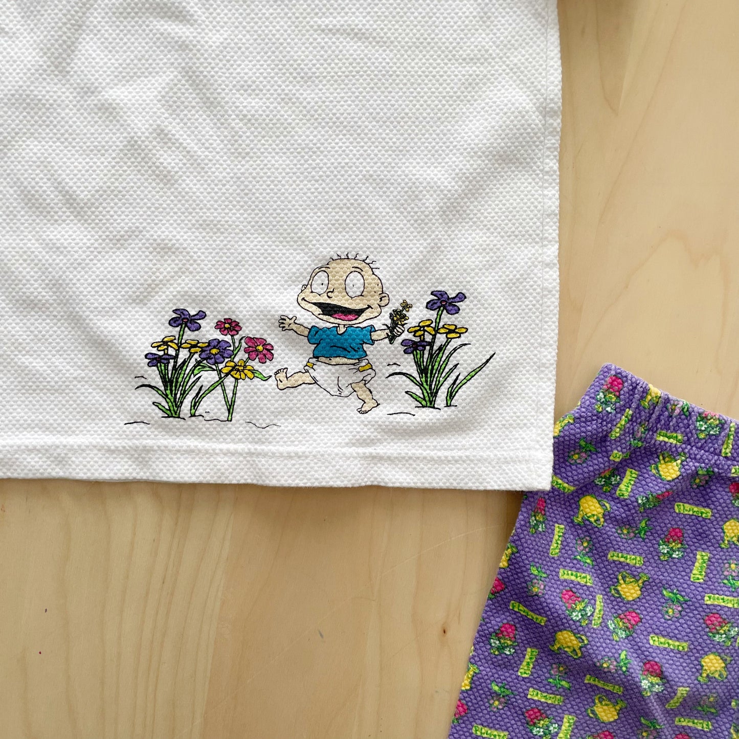 Rugrats Angelica and Tommy Garden Set - Yellow Clover Vintage Kids Clothes