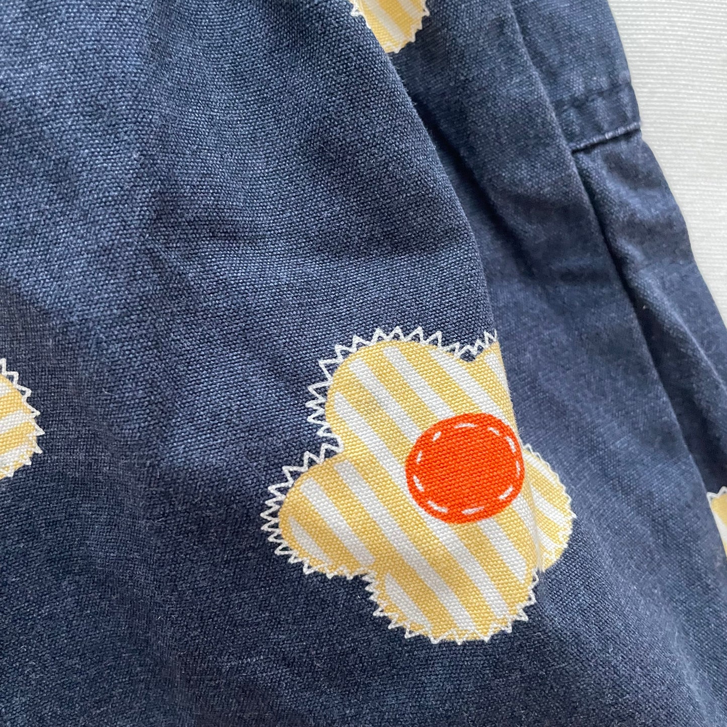 OshKosh Yellow Flower Print Button Front Dress - Yellow Clover Vintage Kids Clothes