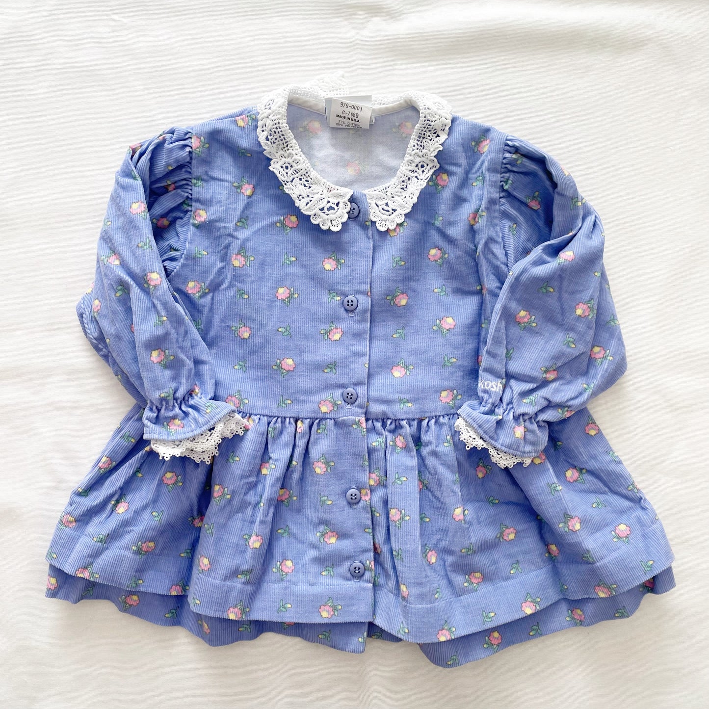 OshKosh Floral Cord Lace Collar Dress