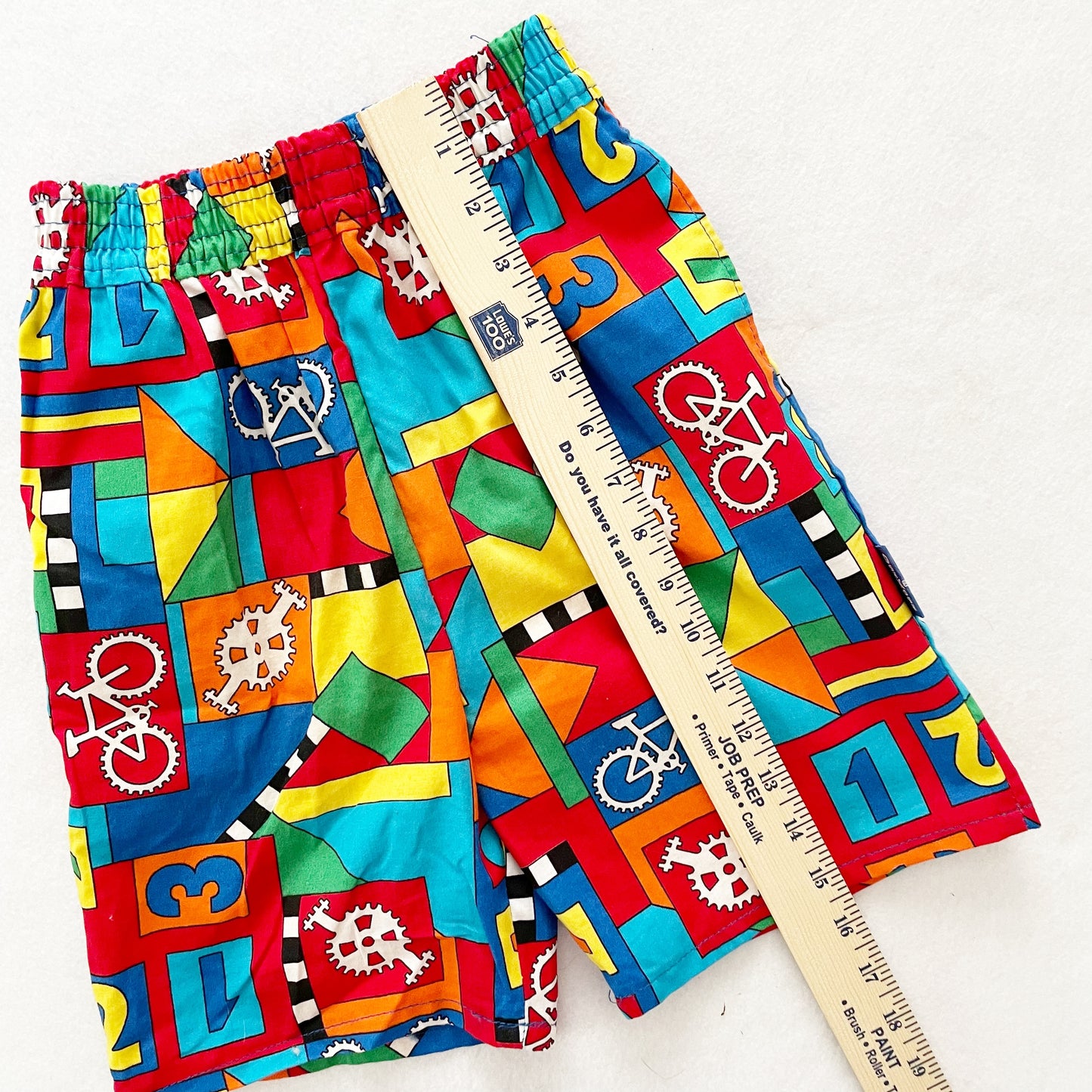 OshKosh Geo Bike Shorts - Yellow Clover Vintage Kids Clothes