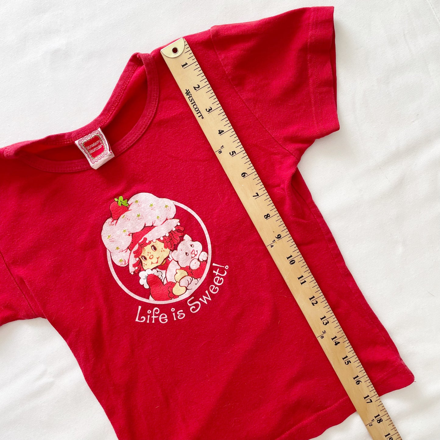 Strawberry Shortcake Graphic Tee - Yellow Clover Vintage Kids Clothes