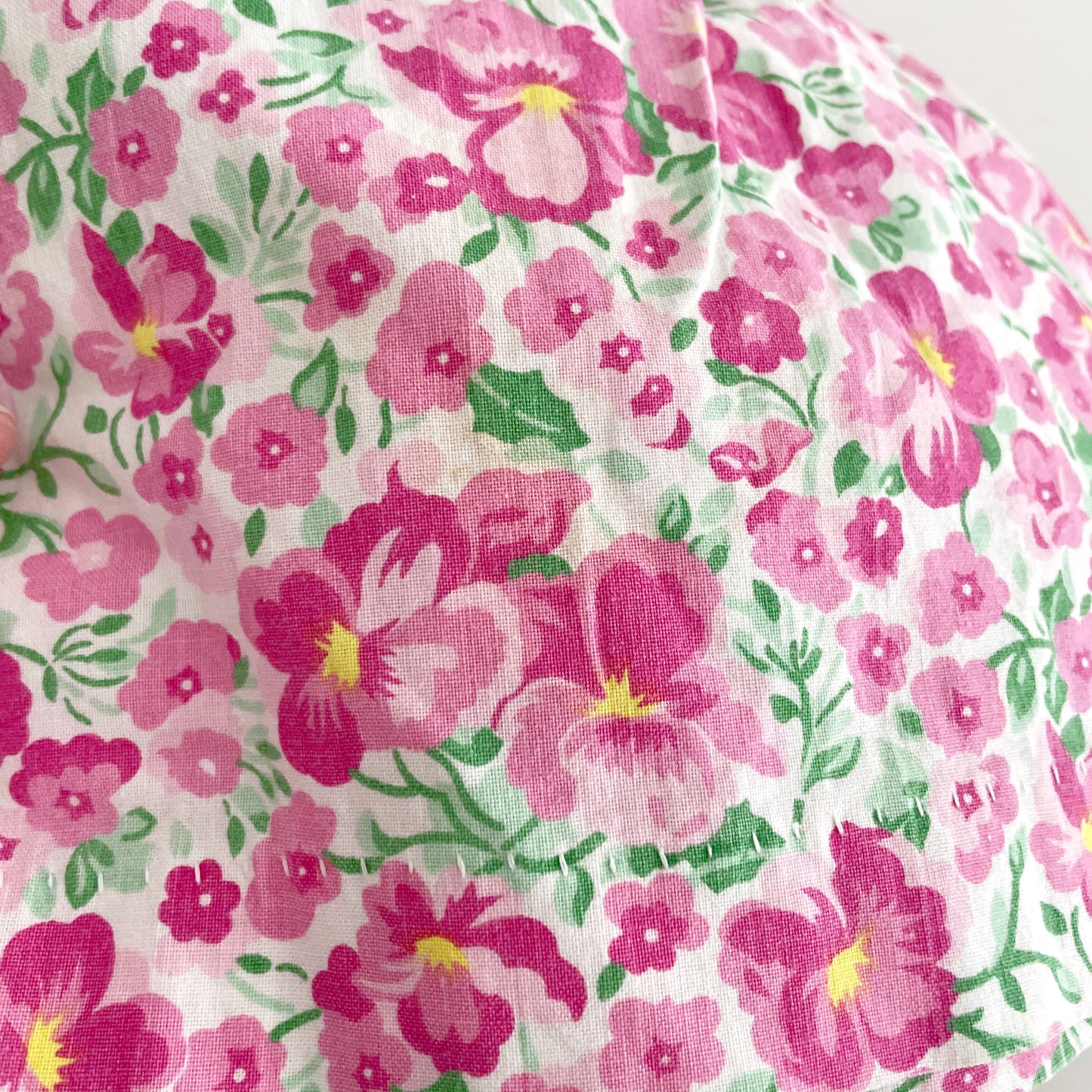 OshKosh Pink Floral Button Front Dress - Yellow Clover Vintage Kids Clothes