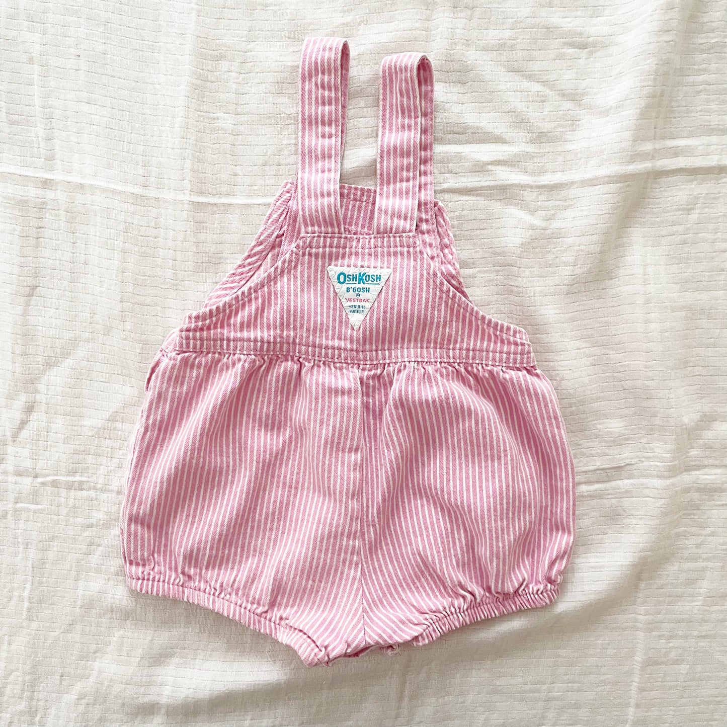 OshKosh Pink Hickory Bubble Romper - Yellow Clover Vintage Kids Clothes
