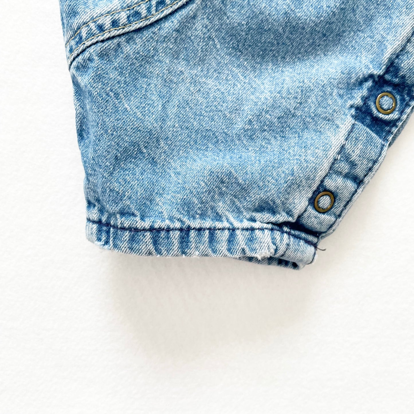 OshKosh Denim Bubble Overalls - Yellow Clover Vintage Kids Clothes