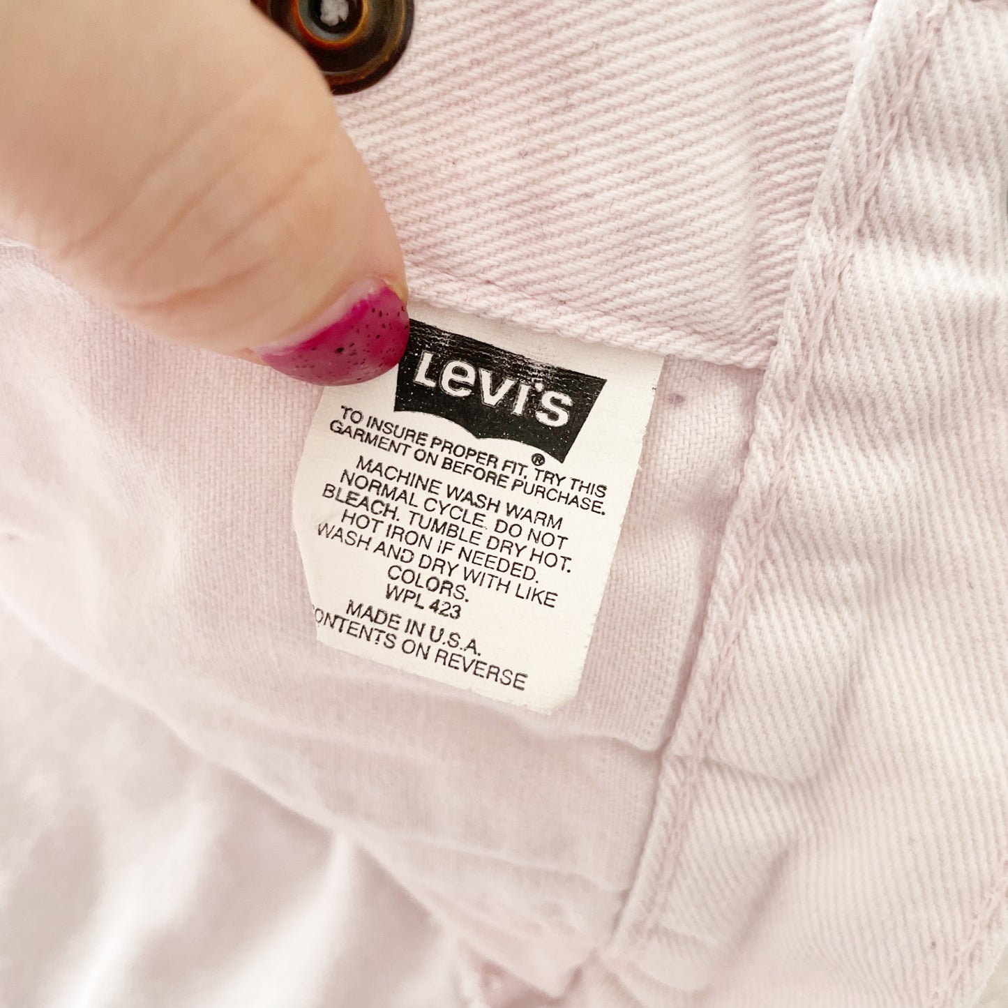Levi’s Light Pink Denim Jacket • 4T - Yellow Clover Vintage Kids Clothes