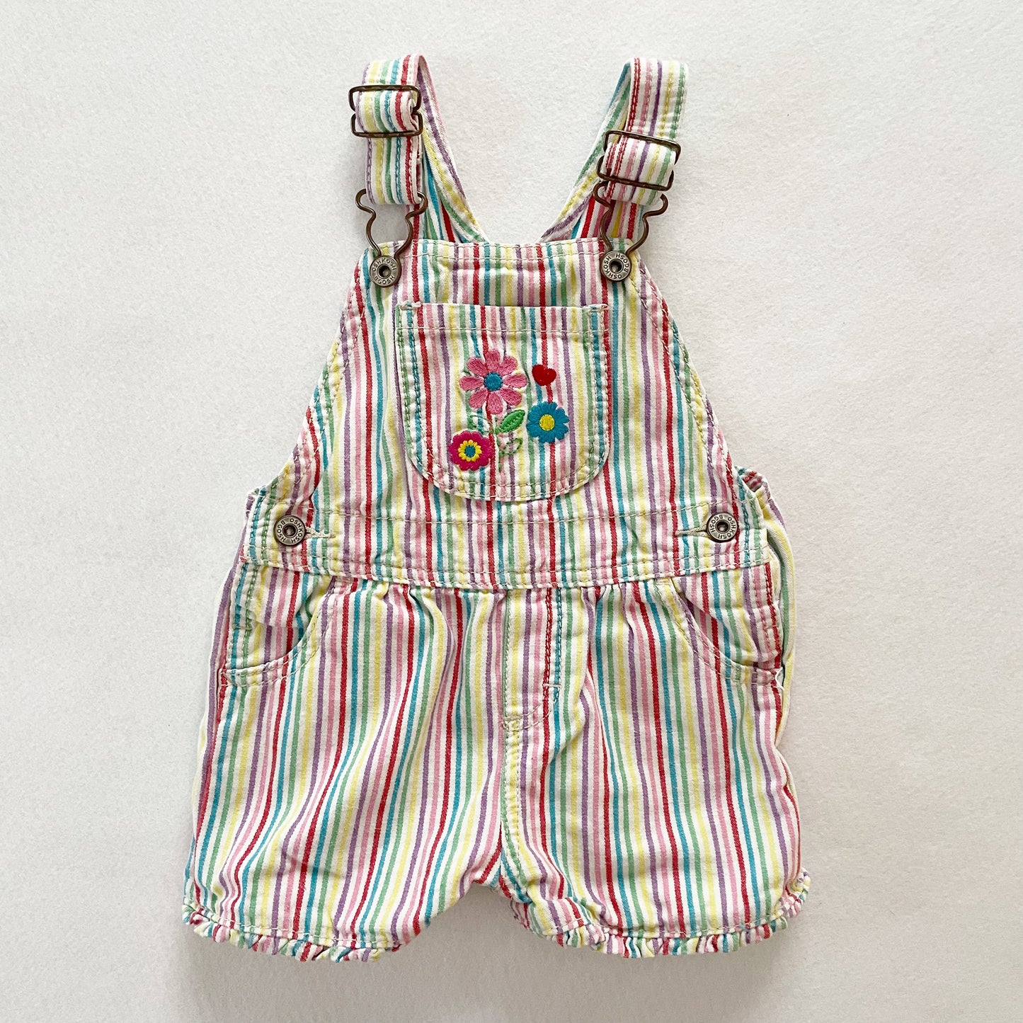 OshKosh Rainbow Striped Shortalls