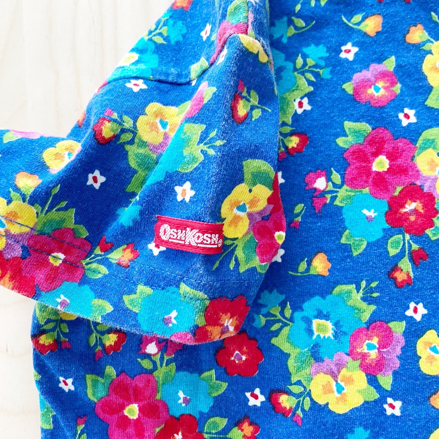 OshKosh Bright Floral Tee - Yellow Clover Vintage Kids Clothes