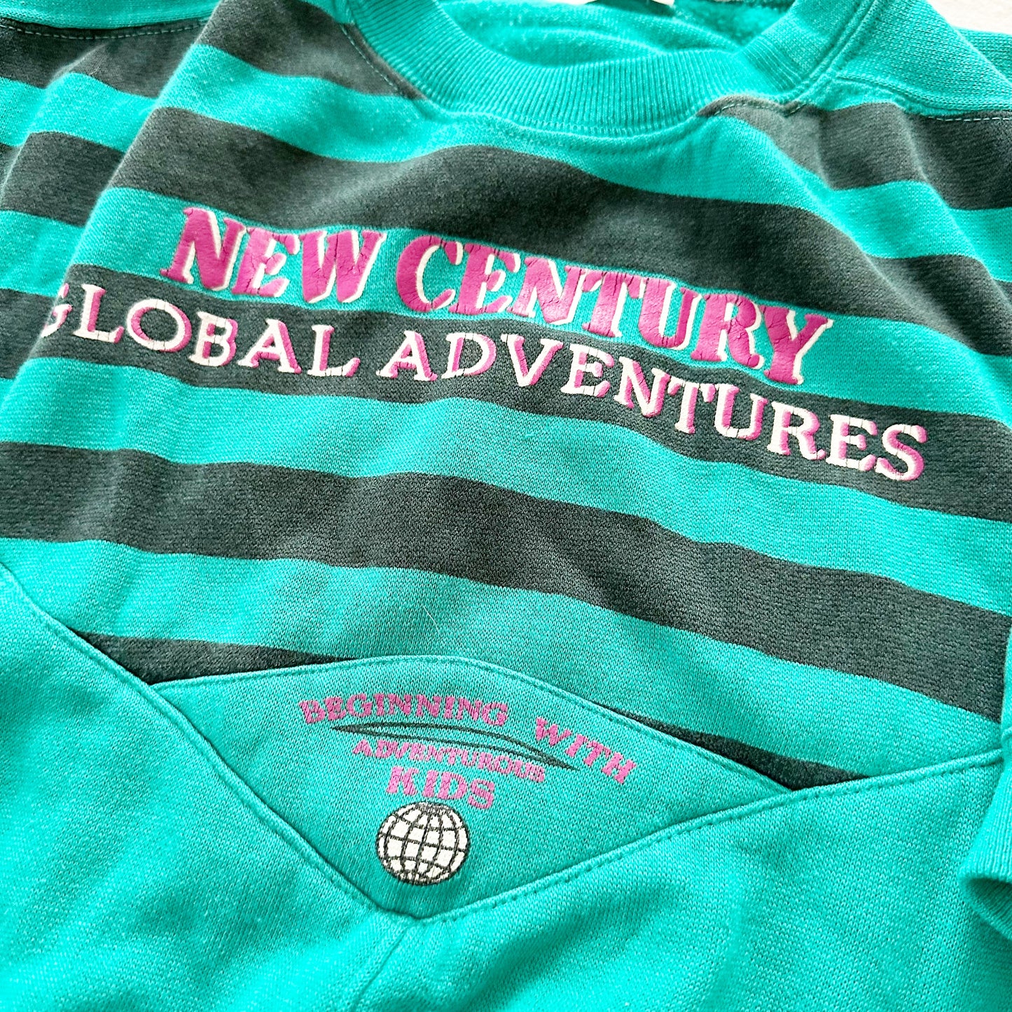 Tuff Gear Global Adventures Sweatshirt - Yellow Clover Vintage Kids Clothes
