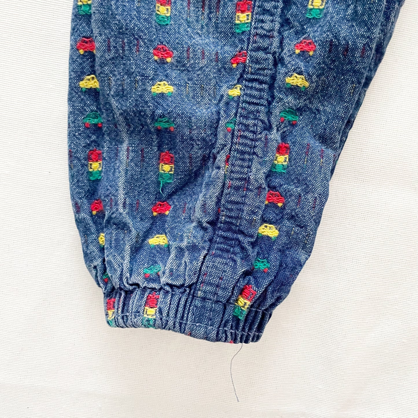 OshKosh Vehicle Woven Jogger Jeans - Yellow Clover Vintage Kids Clothes