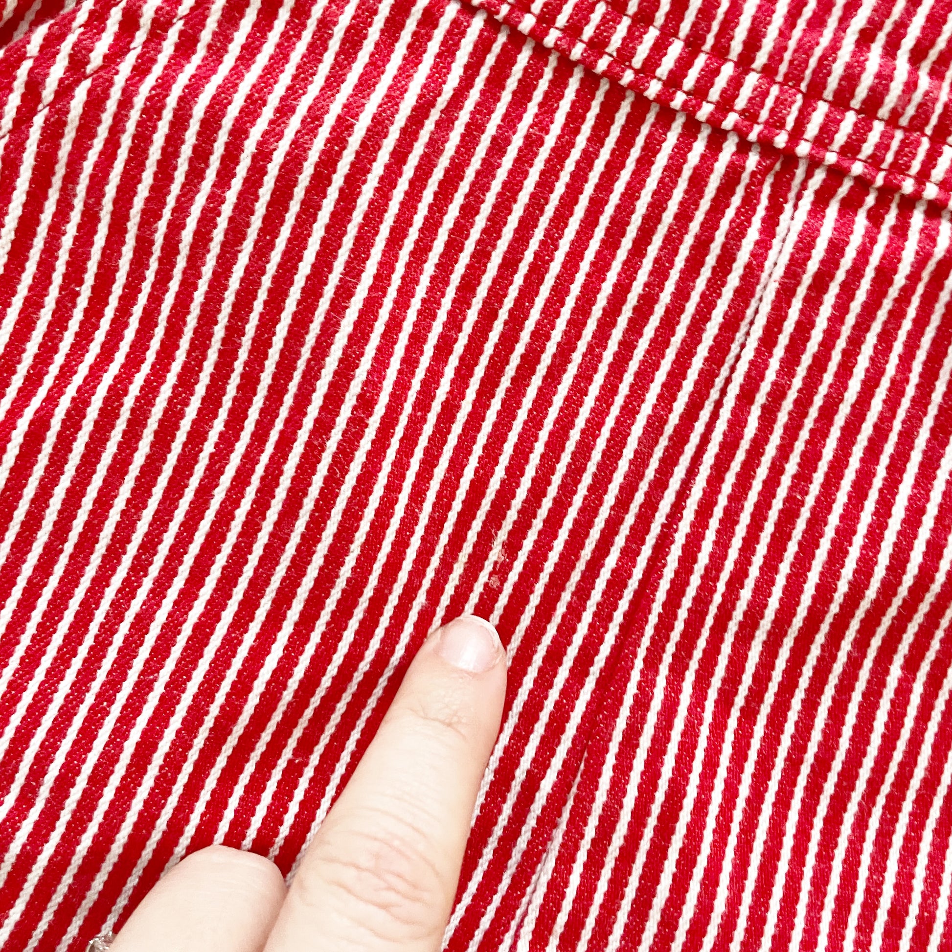 OshKosh Hickory Striped Shortalls - Yellow Clover Vintage Kids Clothes