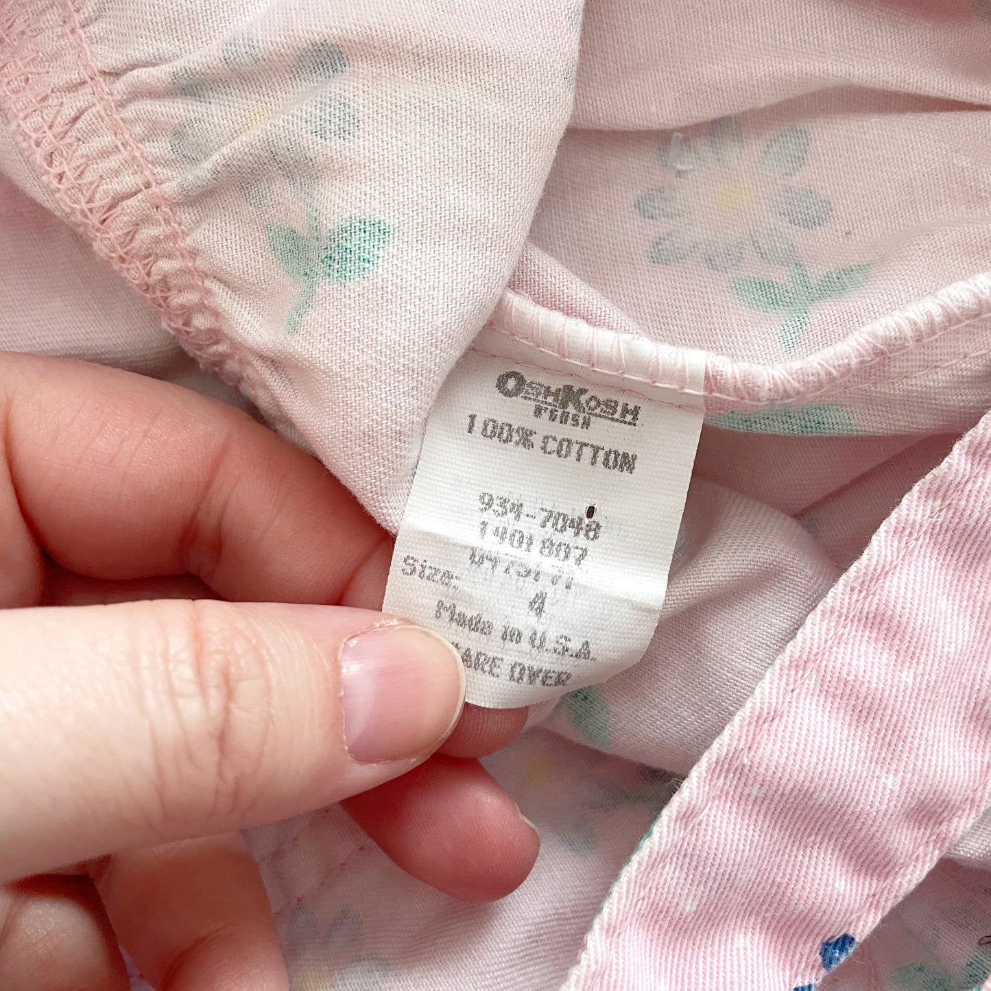 OshKosh Blue Daisy Skirtall - Yellow Clover Vintage Kids Clothes