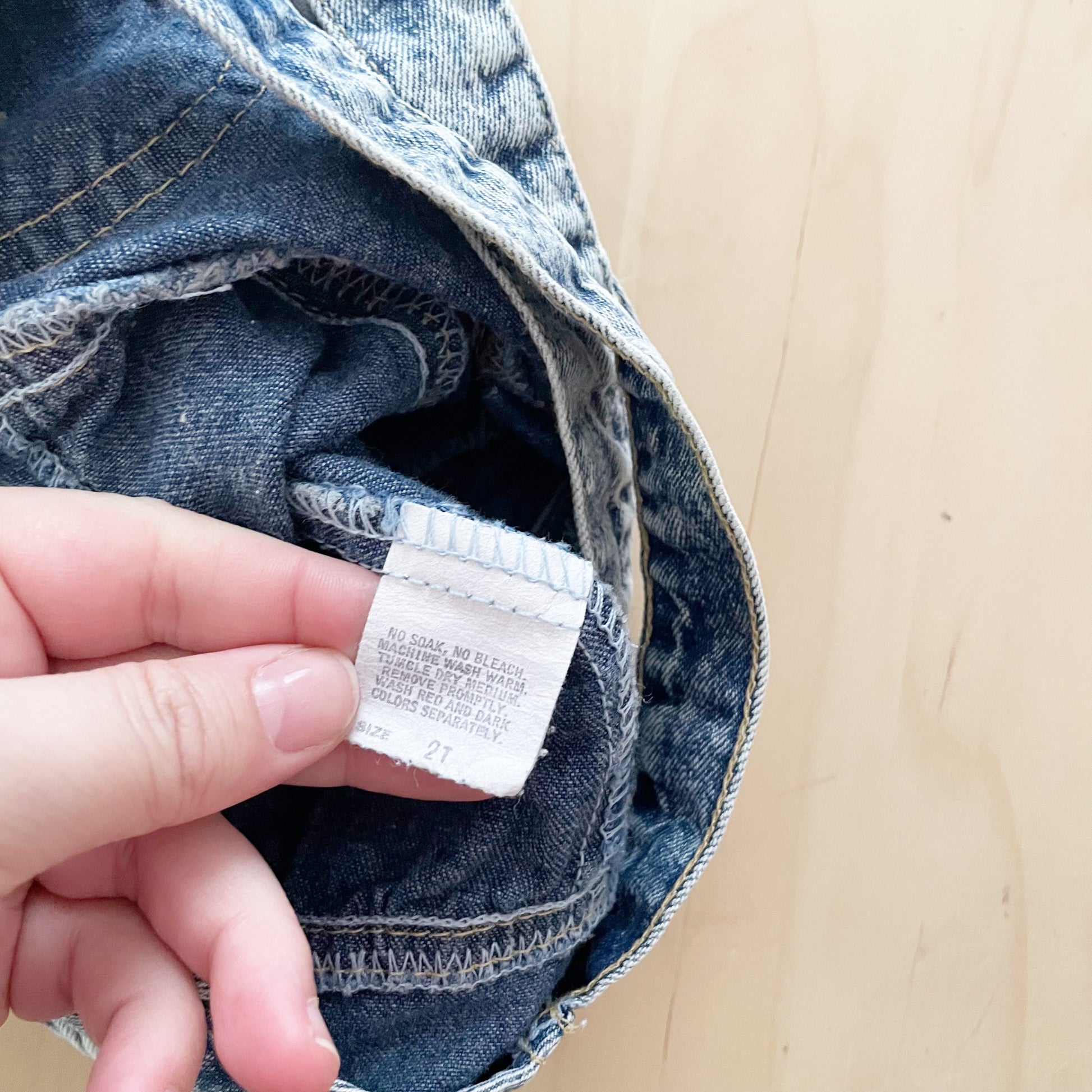 Vintage OshKosh Acid Wash Shortall - Yellow Clover Vintage Kids Clothes