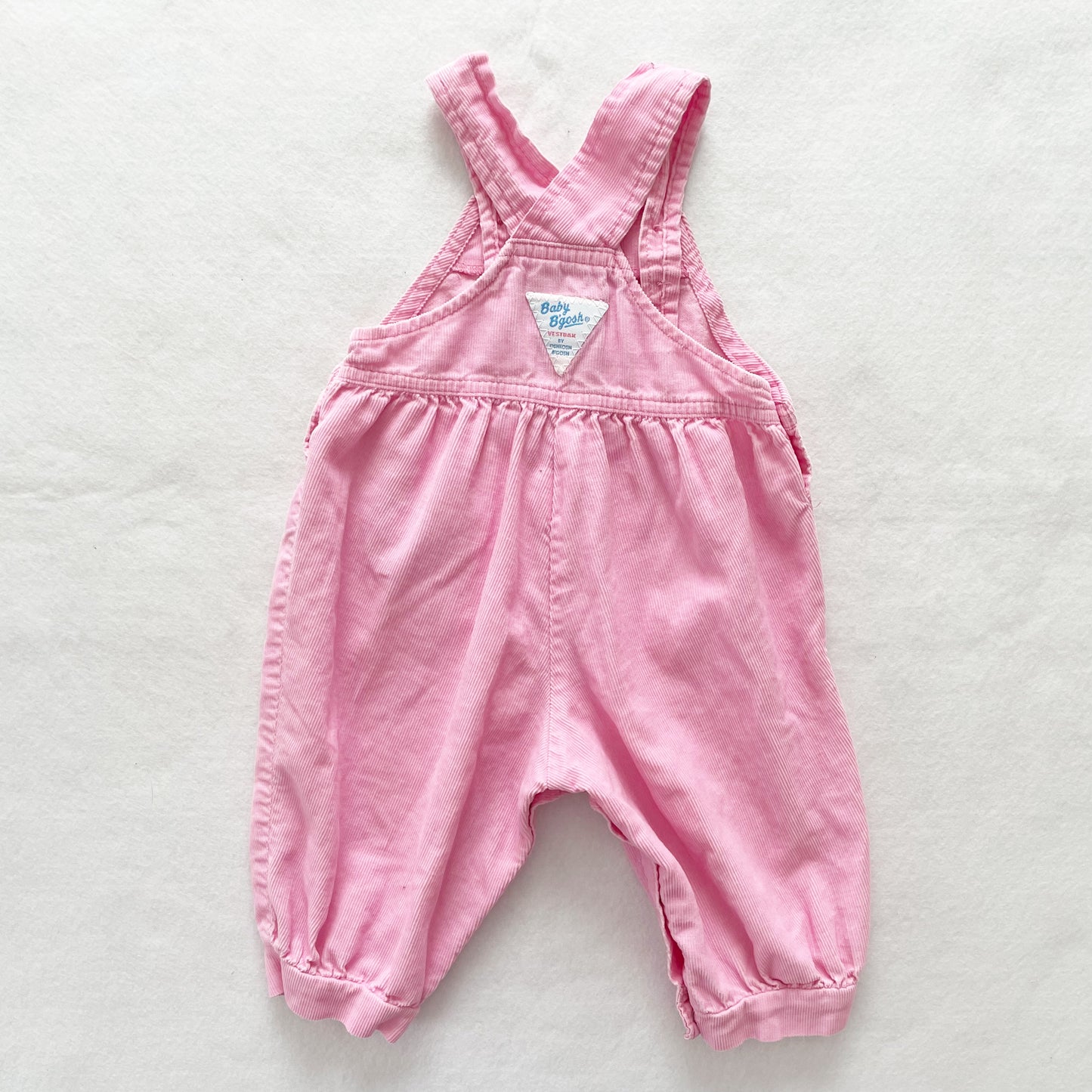 Baby B’gosh Leaf Embroidered Overalls - Yellow Clover Vintage Kids Clothes