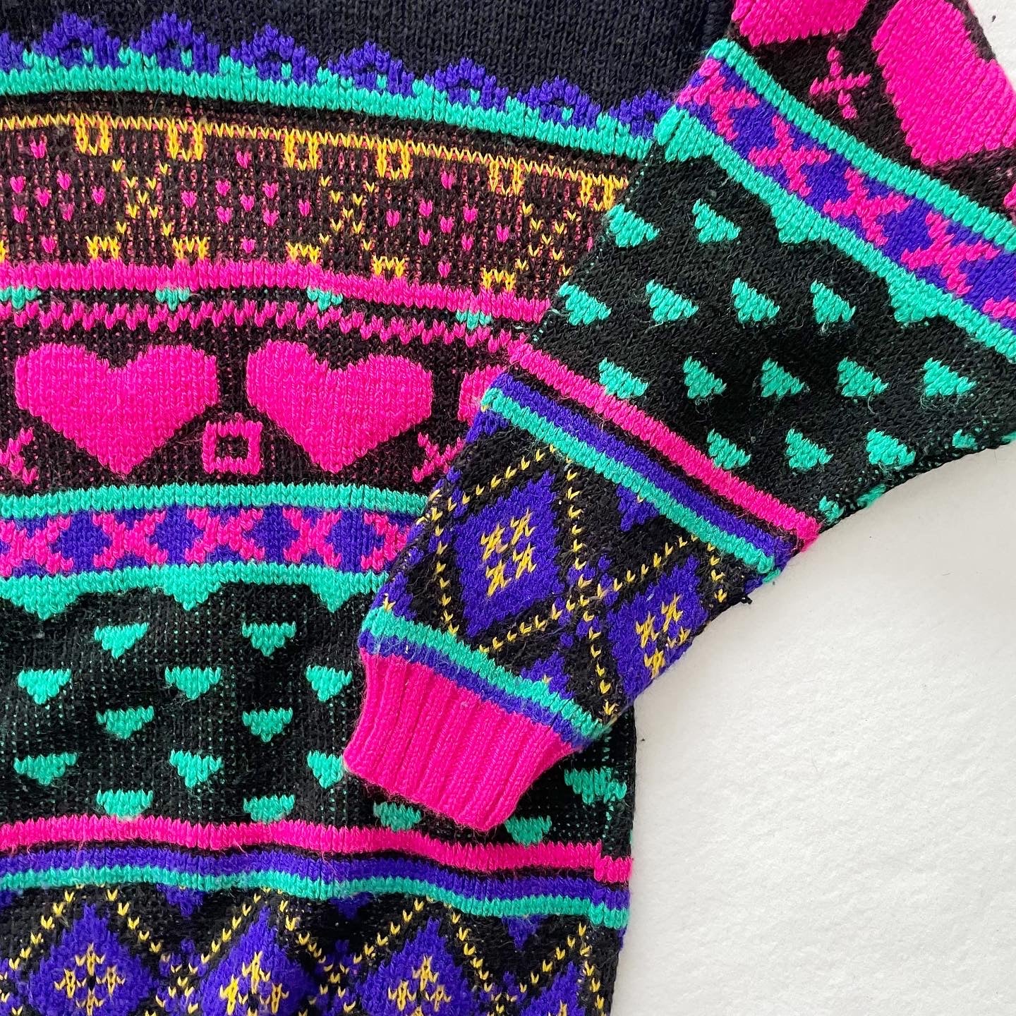 Hearts Fair Isle Mockneck Sweater