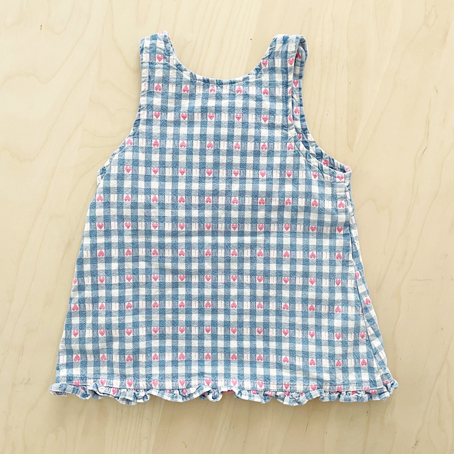 OshKosh Heart Woven Dress - Yellow Clover Vintage Kids Clothes