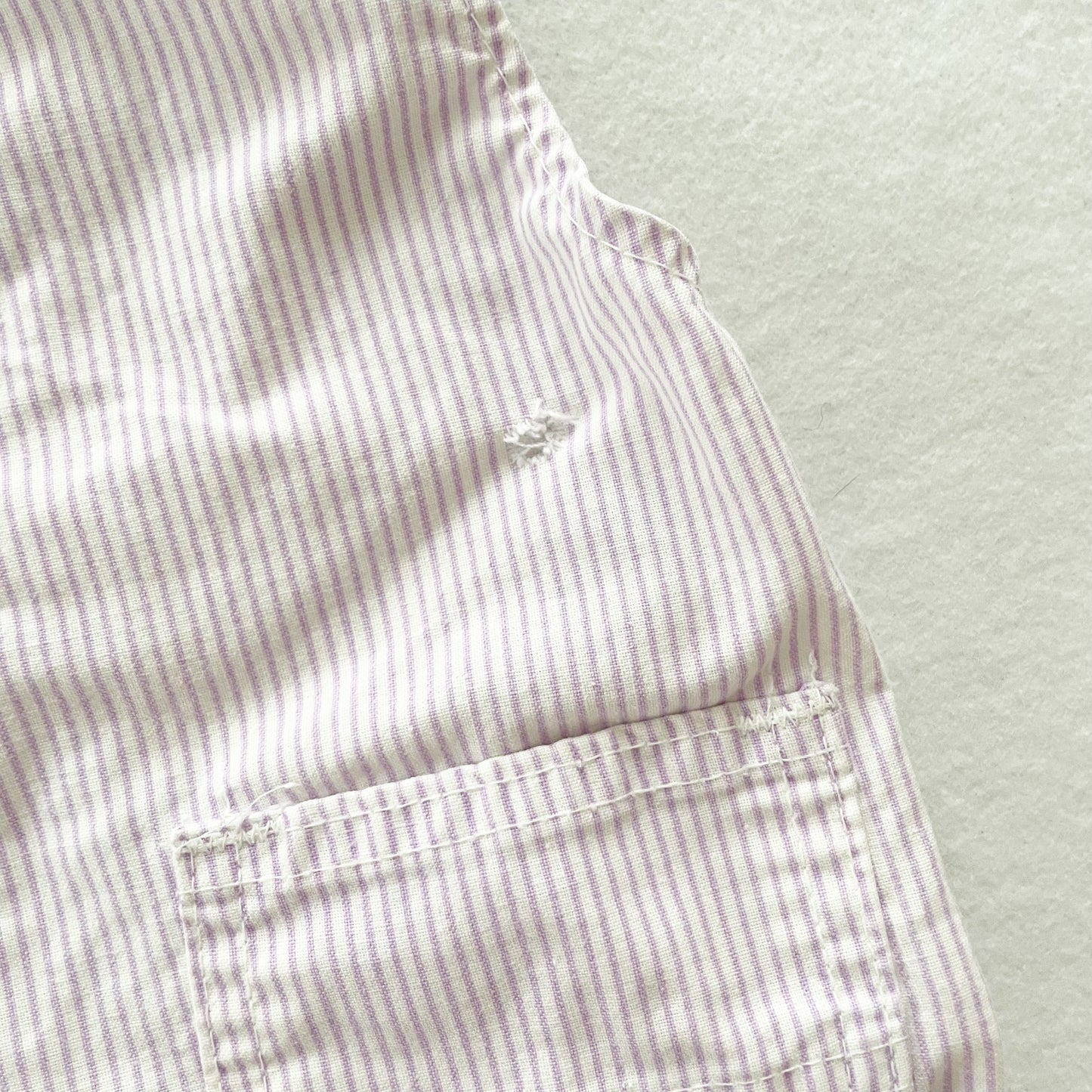 OshKosh Light Purple Stripe Shortalls