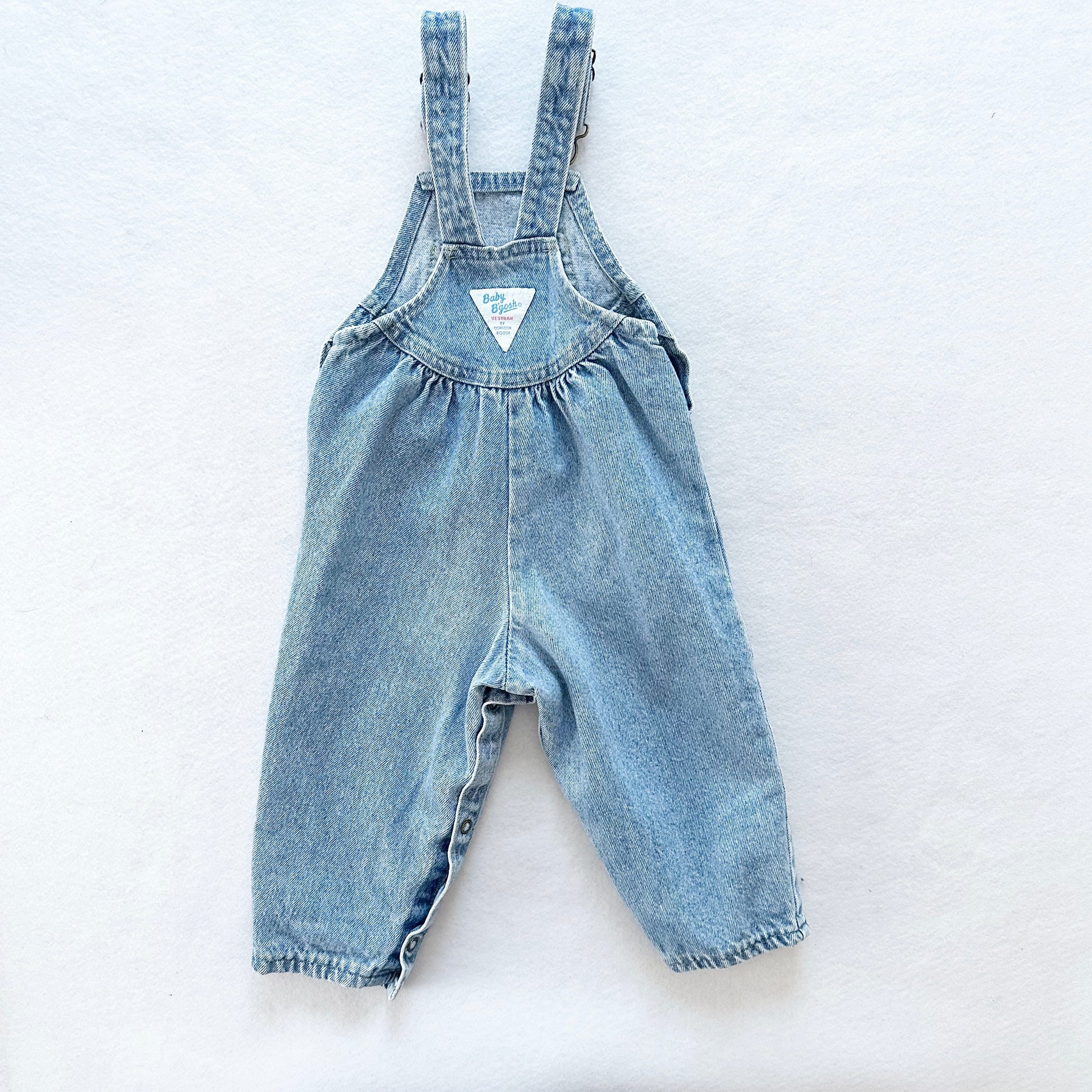 Baby B’gosh Scoop Cut Overalls - Yellow Clover Vintage Kids Clothes