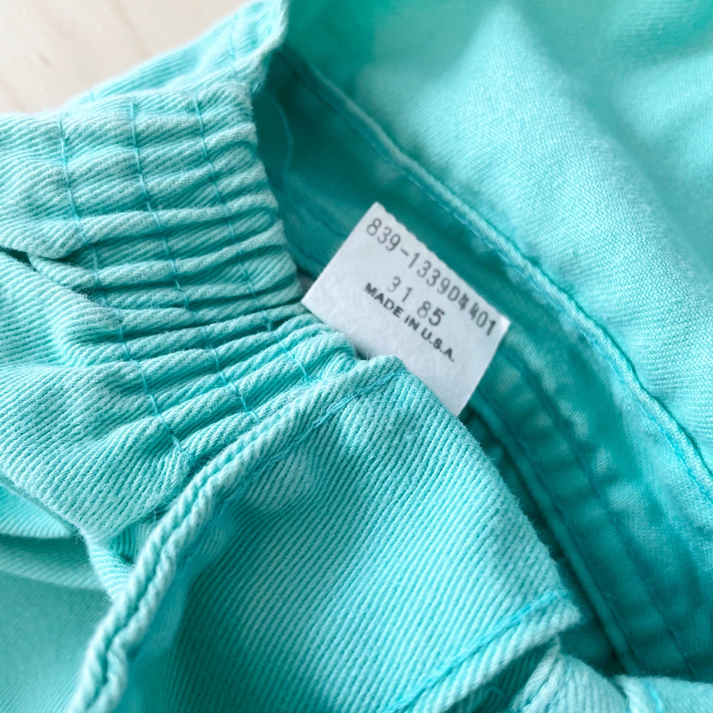Vintage OshKosh Mint Blue Overalls - Yellow Clover Vintage Kids Clothes