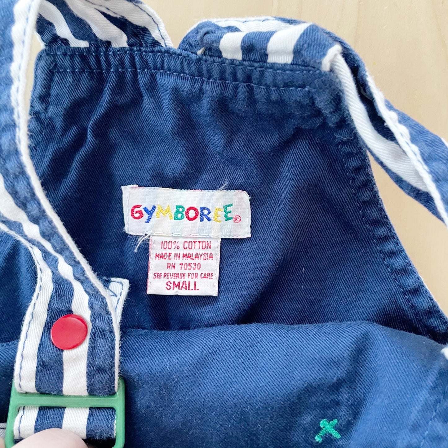 Gymboree Striped Patch Overalls - Yellow Clover Vintage Kids Clothes