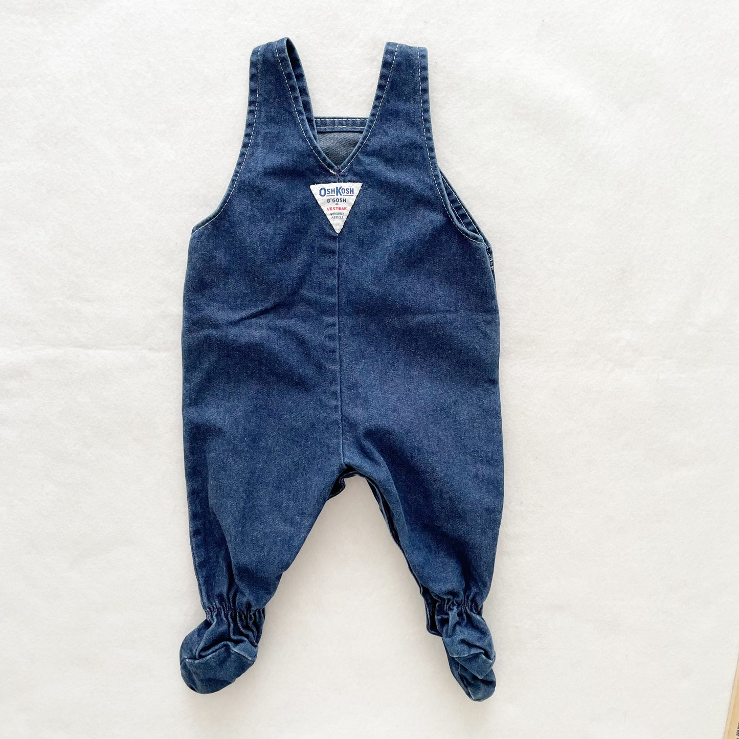 OshKosh Denim Footed Overalls - Yellow Clover Vintage Kids Clothes