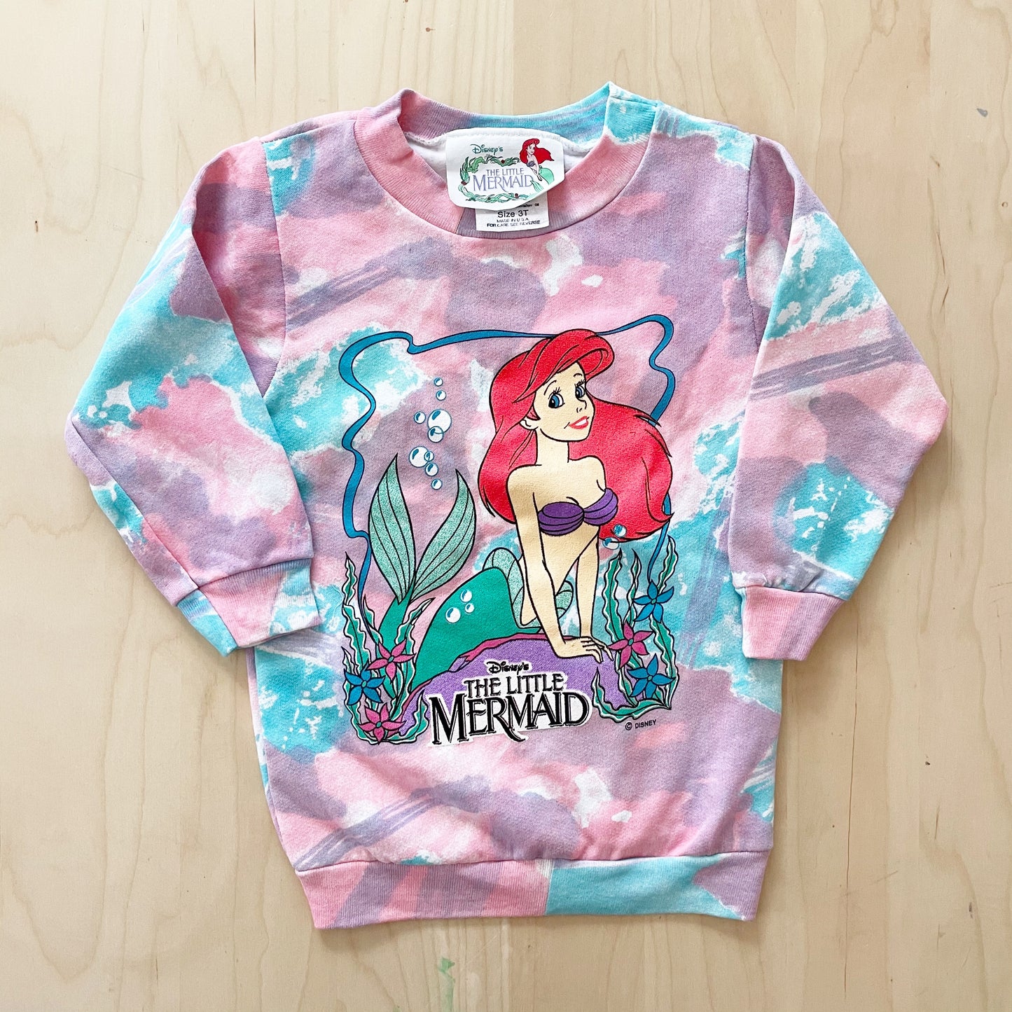 Vintage Little Mermaid Tie Dye Sweatshirt