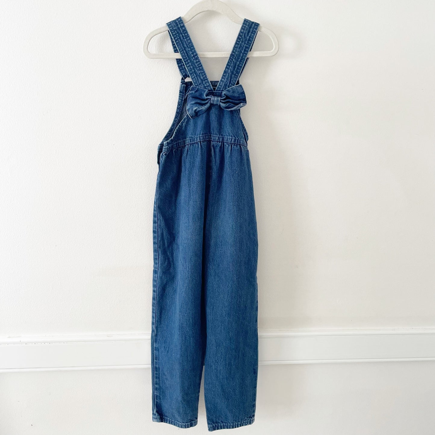 OshKosh Pink Label Bow Back Overalls - Yellow Clover Vintage Kids Clothes