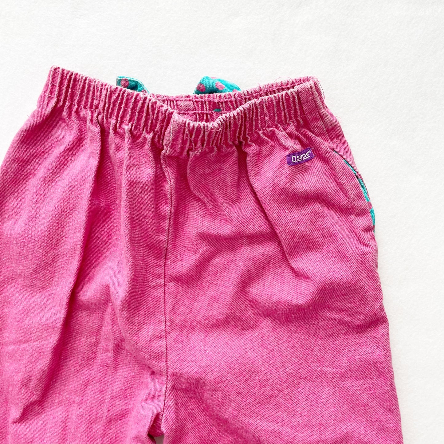 OshKosh Polka Dot Bow Front Pants - Yellow Clover Vintage Kids Clothes
